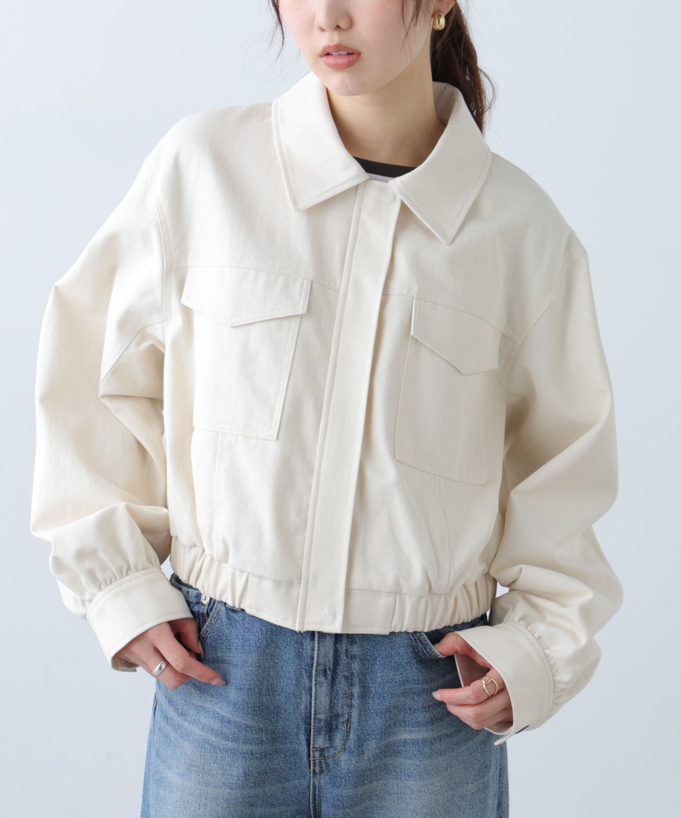  「〈セットアップ対応〉ショート丈ブルゾン」|ブルゾン・スタジャン|