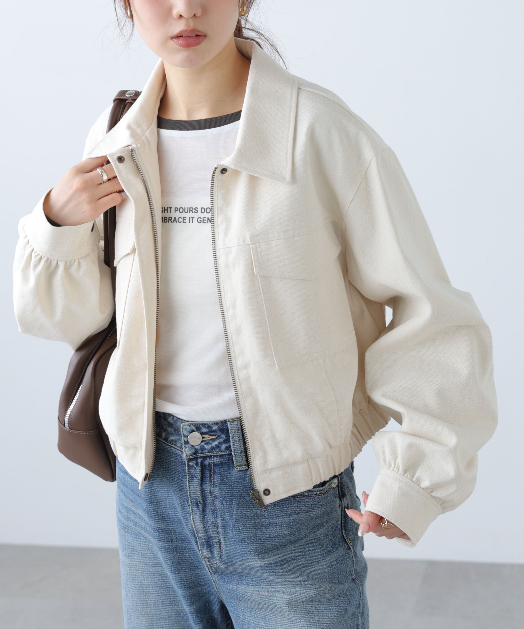  「〈セットアップ対応〉ショート丈ブルゾン」|ブルゾン・スタジャン|