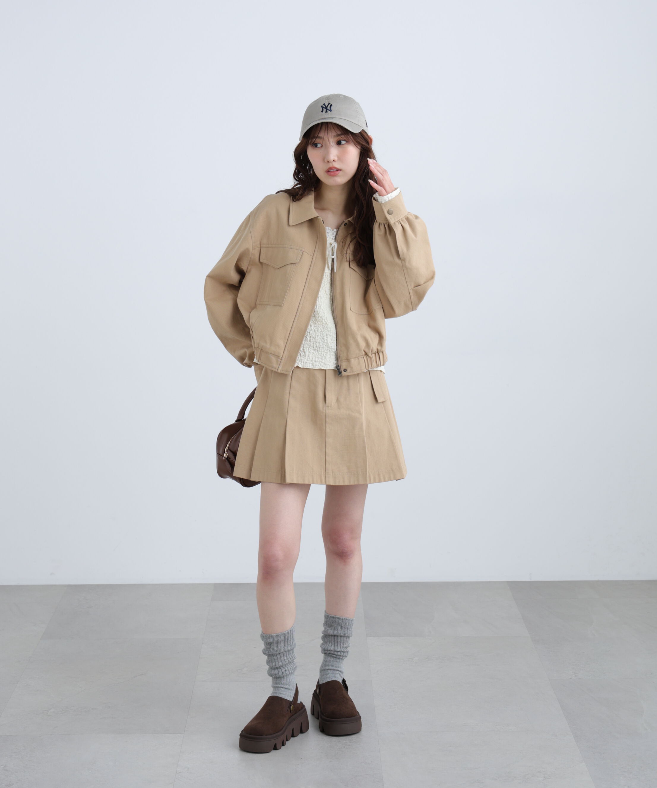  「〈セットアップ対応〉ショート丈ブルゾン」|ブルゾン・スタジャン|