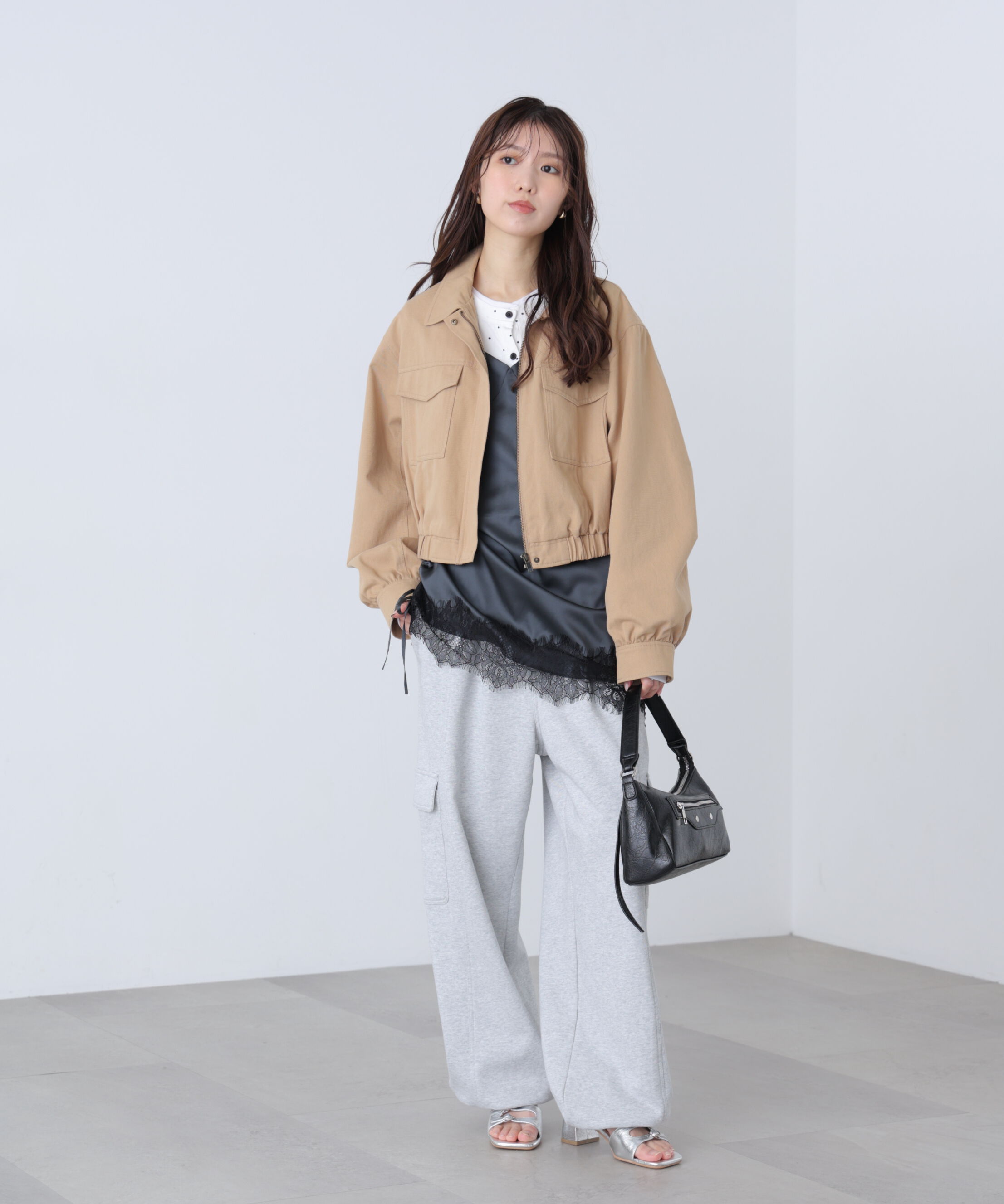  「〈セットアップ対応〉ショート丈ブルゾン」|ブルゾン・スタジャン|