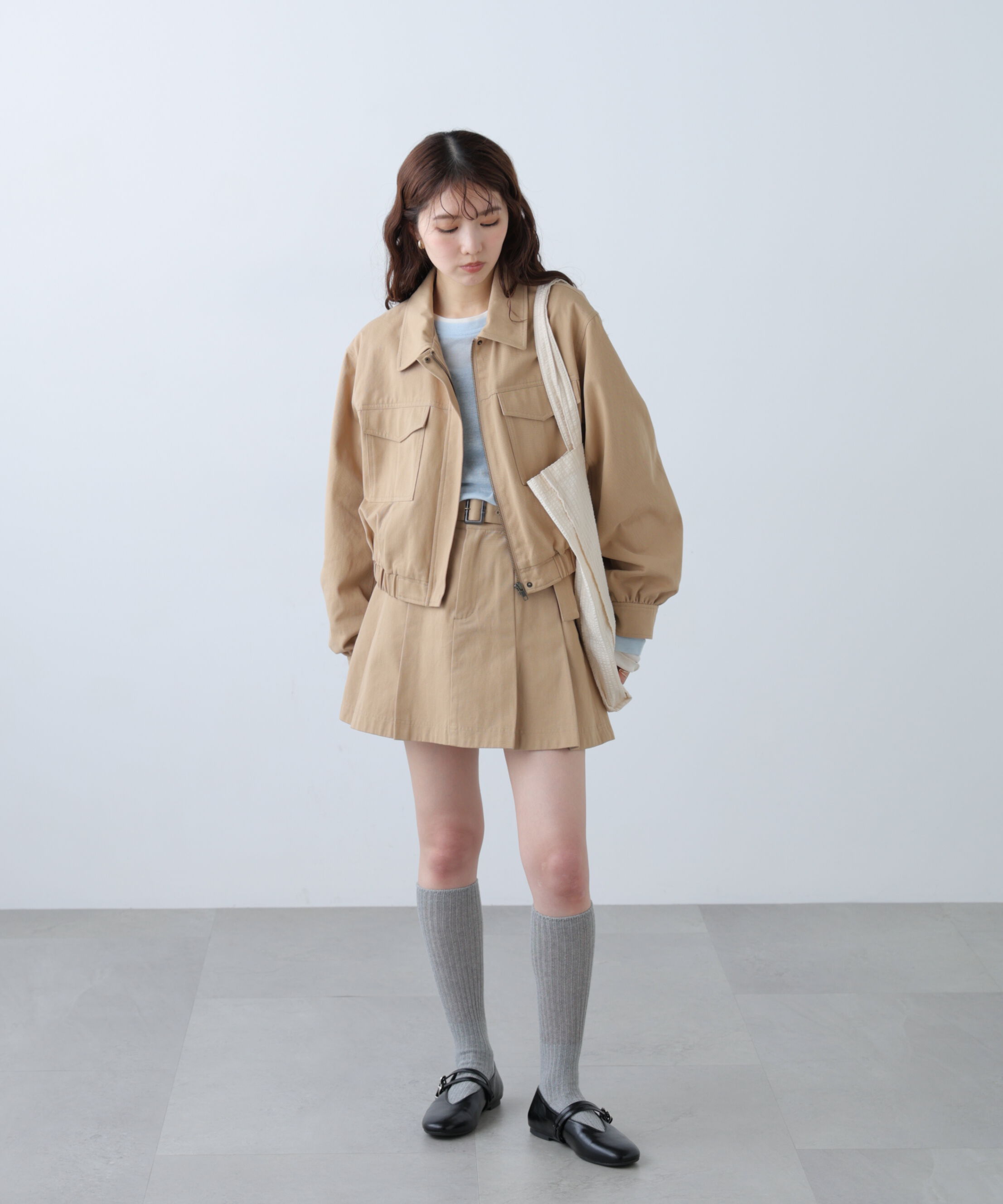  「〈セットアップ対応〉ショート丈ブルゾン」|ブルゾン・スタジャン|