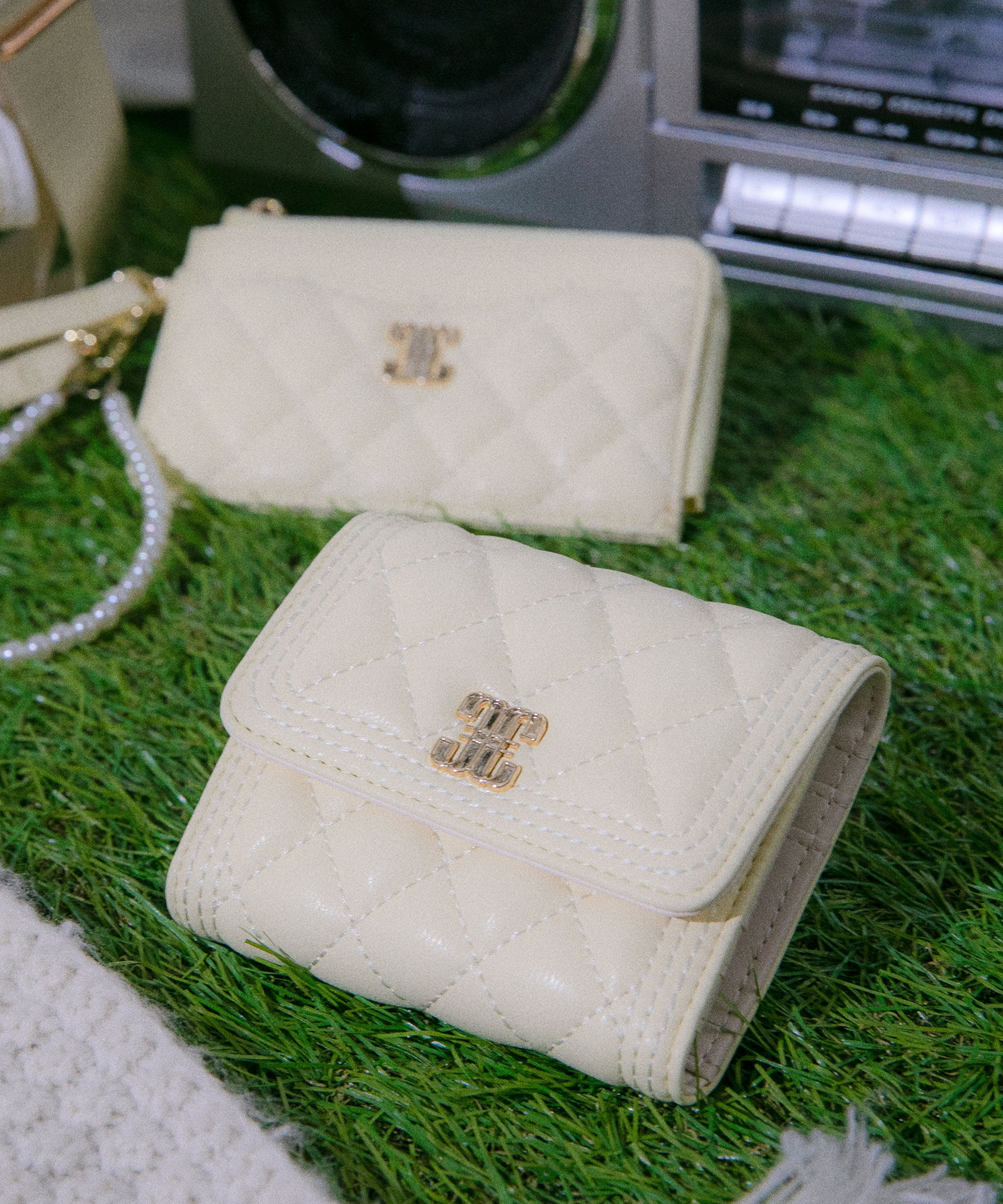  「リンクJクラシカルキルトミニウォレット」|財布|ペールイエロ