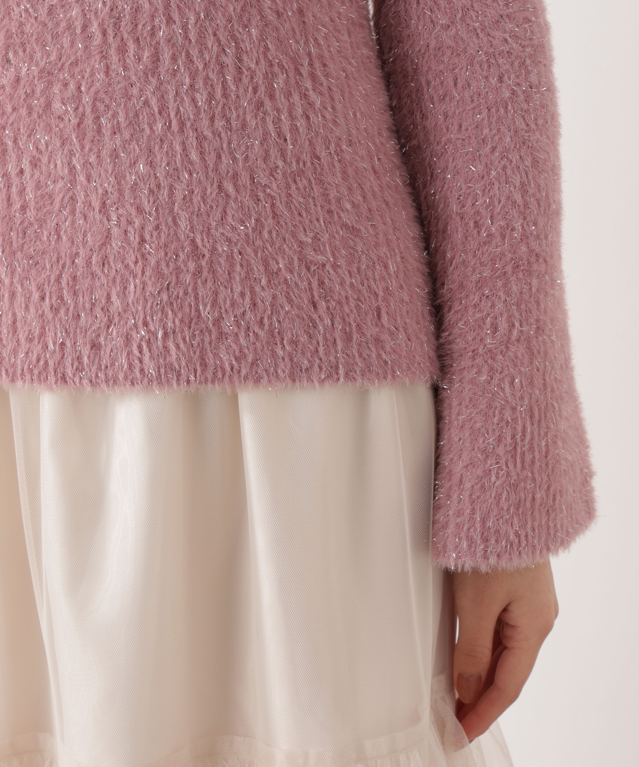 PROPORTION BODY DRESSING「ラメフェザーボートネックニット 26SS」|ニット・セーター|