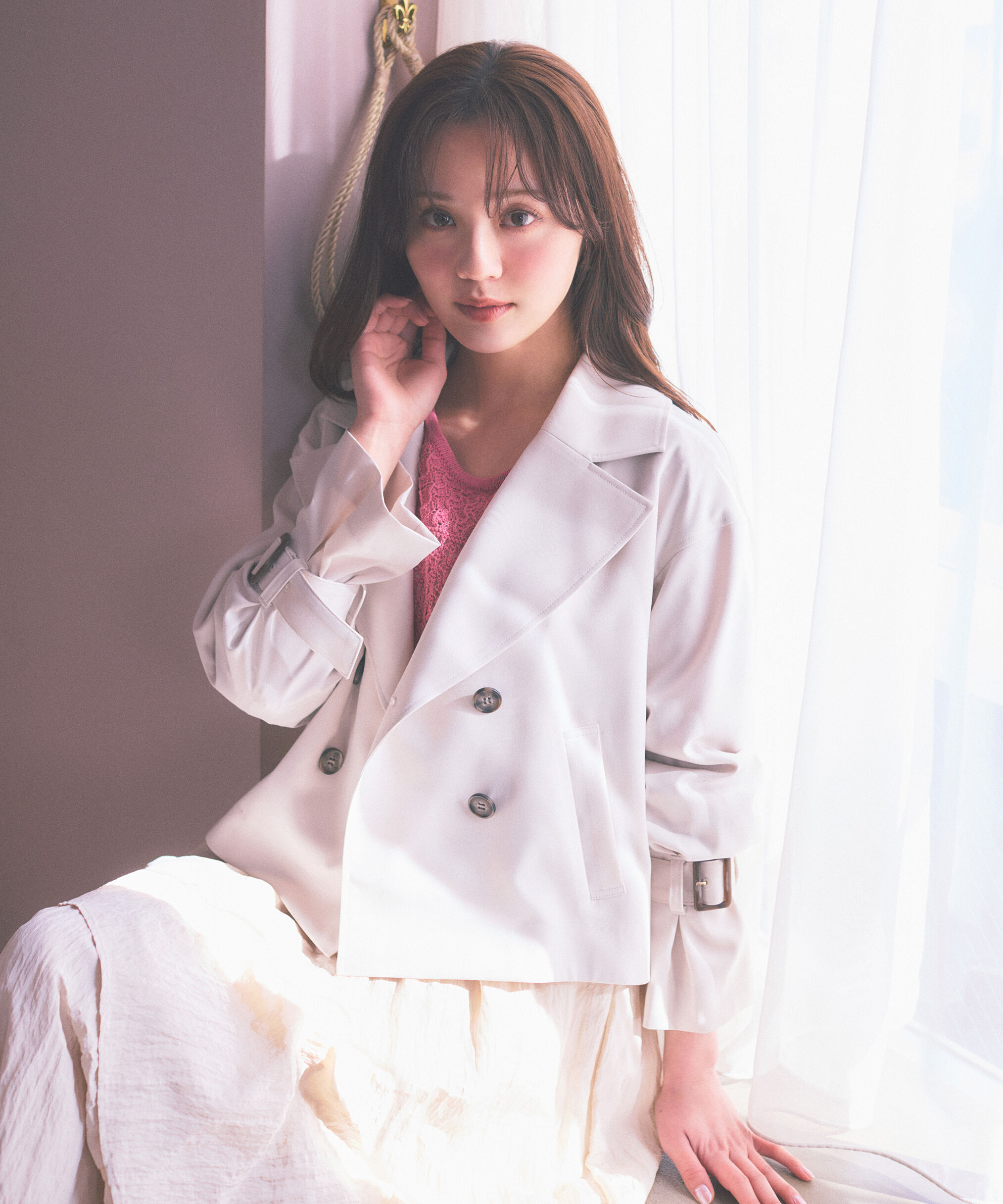 PROPORTION BODY DRESSING「＜防シワ/花粉リリース＞ショートトレンチコート」|ブルゾン・スタジャン|