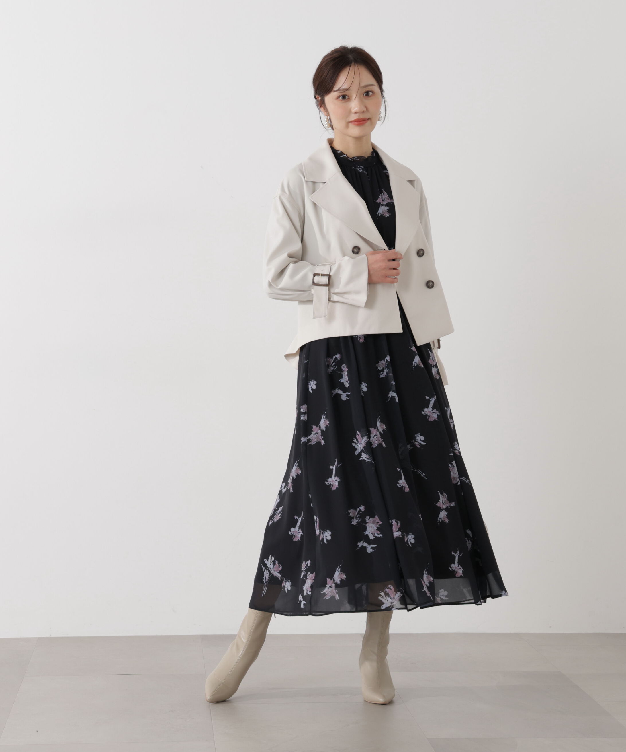 PROPORTION BODY DRESSING「＜防シワ/花粉リリース＞ショートトレンチコート」|ブルゾン・スタジャン|