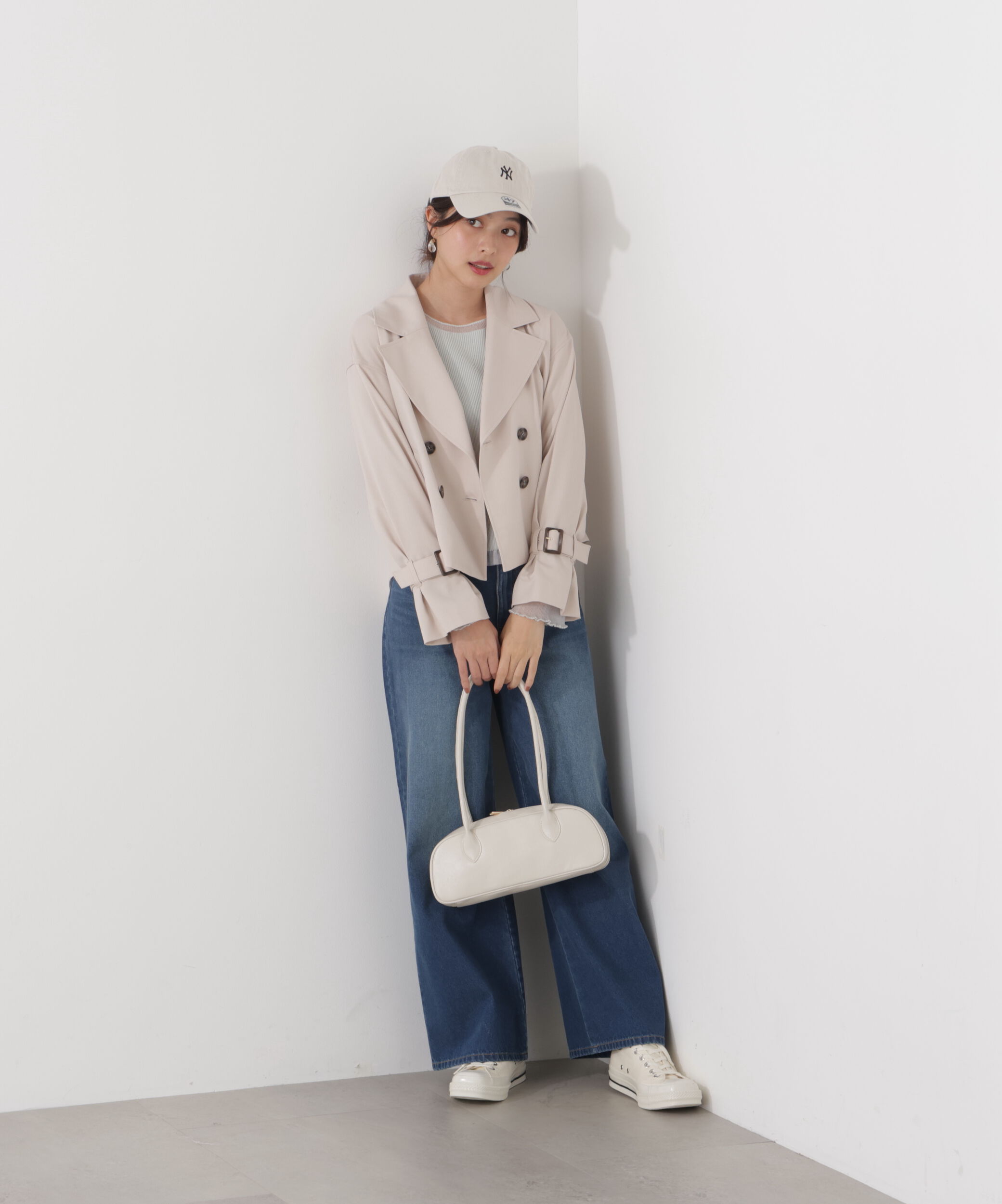 PROPORTION BODY DRESSING「＜防シワ/花粉リリース＞ショートトレンチコート」|ブルゾン・スタジャン|