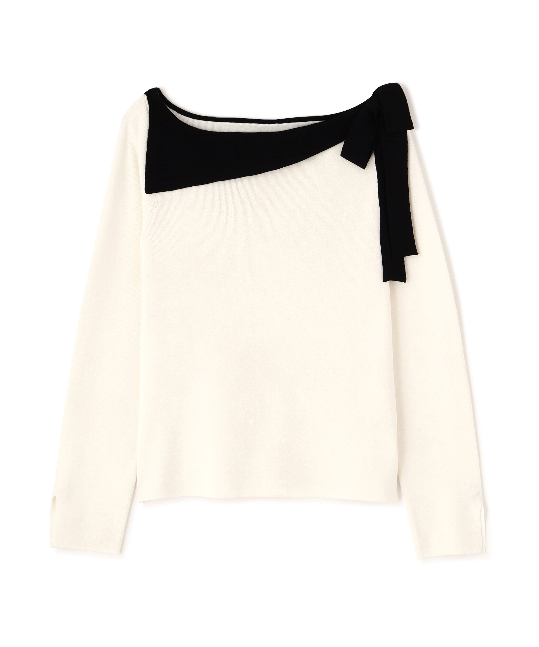 PROPORTION BODY DRESSING「＜ウォッシャブル/UV＞サイドリボン総針ニット」|ニット・セーター|