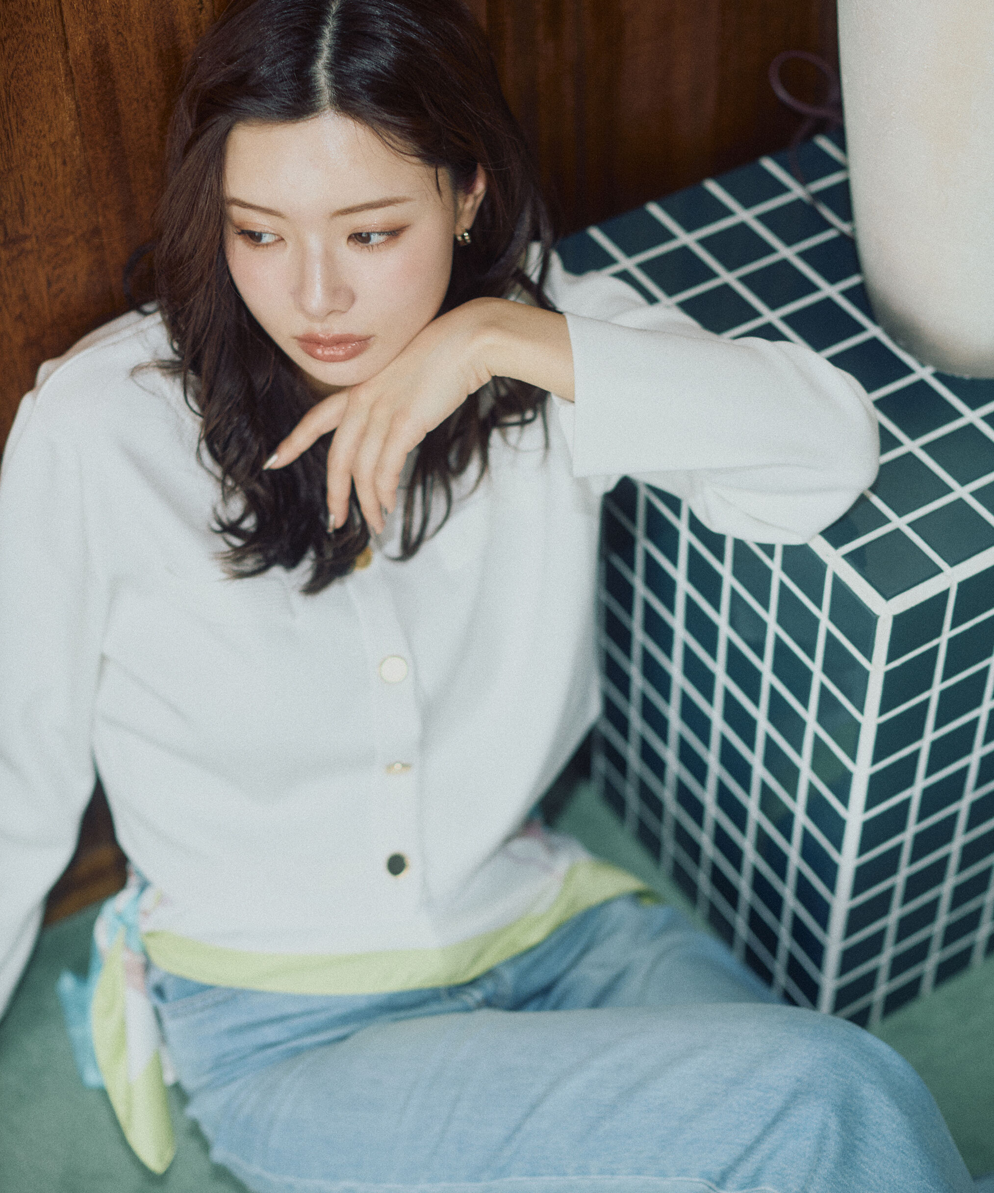 PROPORTION BODY DRESSING「〈a/mie〉シルク混ニットカーディガン　26SS」|ニット・セーター|