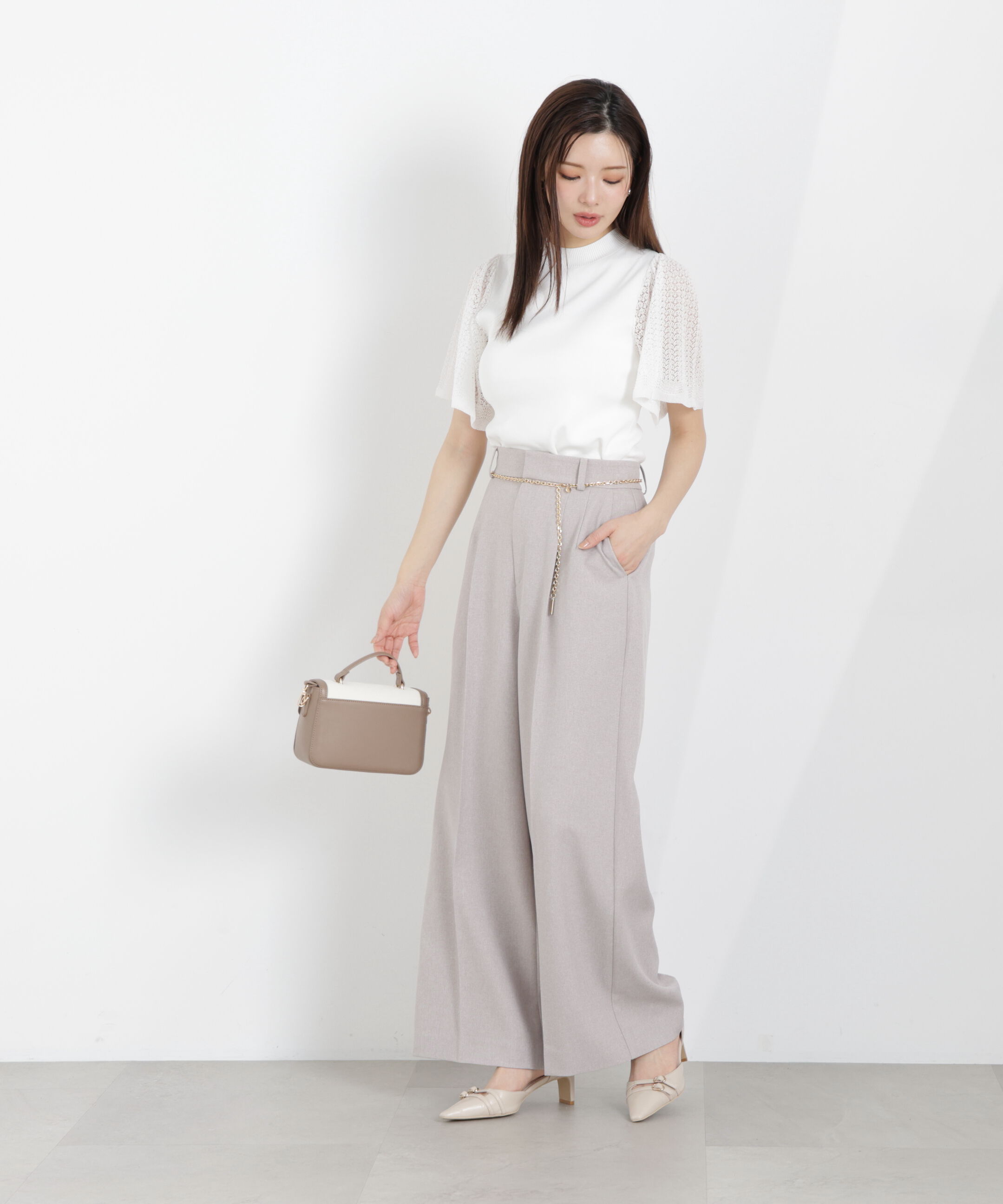 PROPORTION BODY DRESSING「チェーン付きワイドパンツ　26SS」|その他|