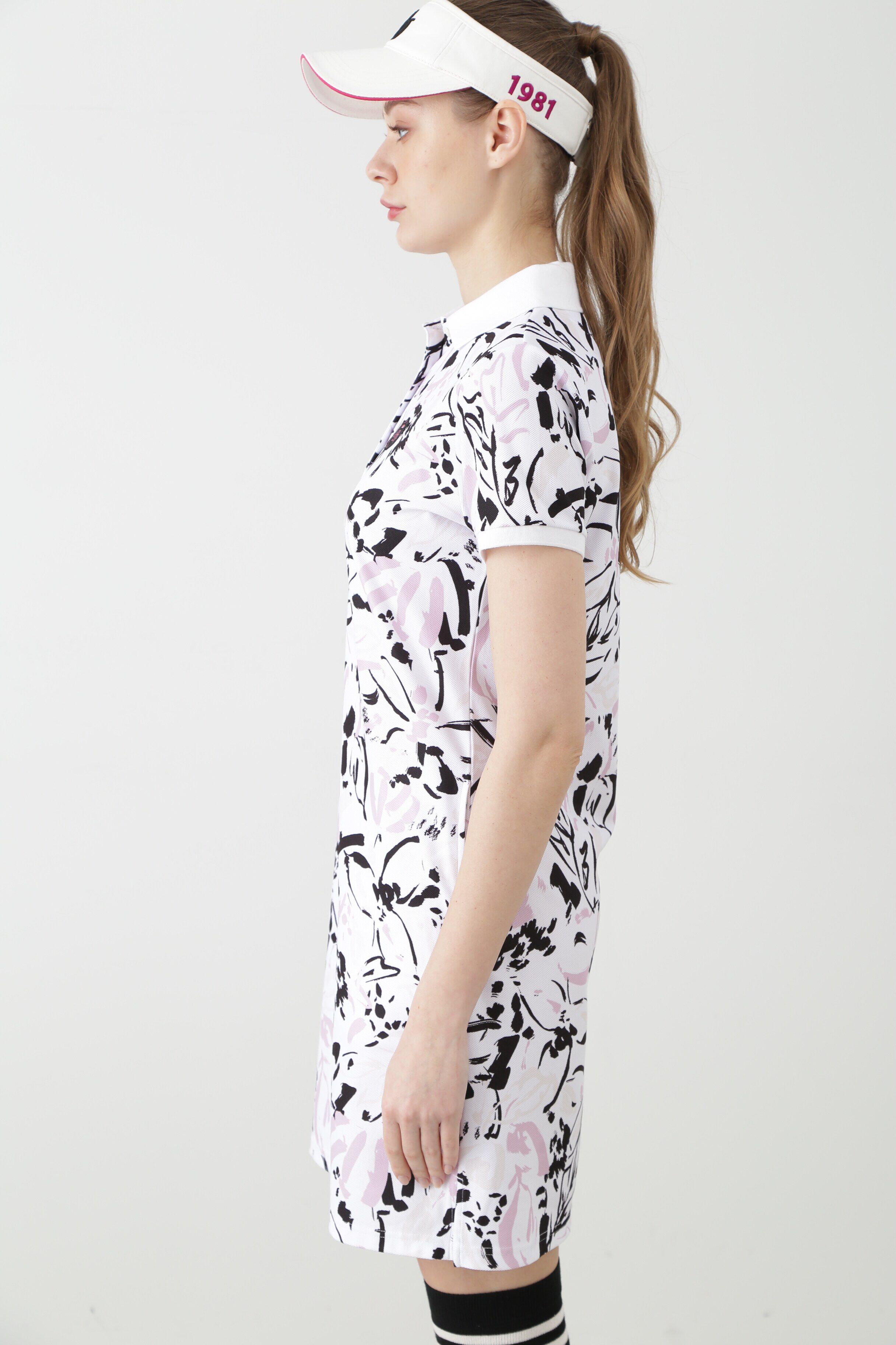  「[PINKY GOLF]オプティカルフラワープリントワンピース」|ワンピース|