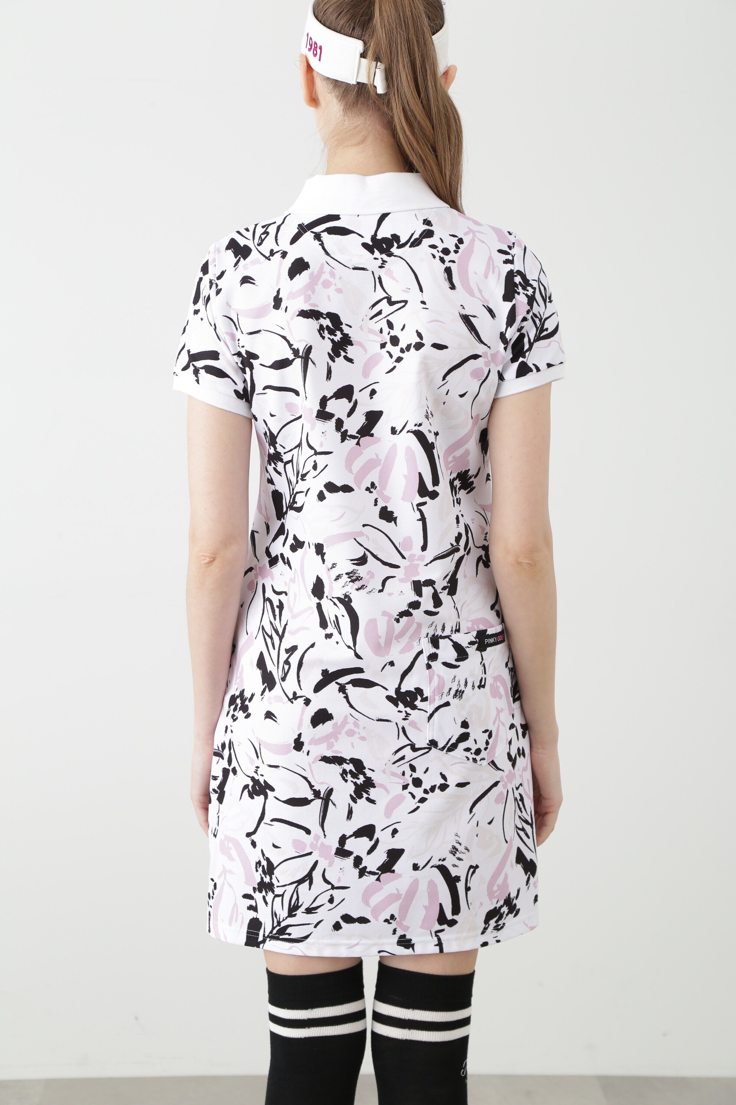  「[PINKY GOLF]オプティカルフラワープリントワンピース」|ワンピース|