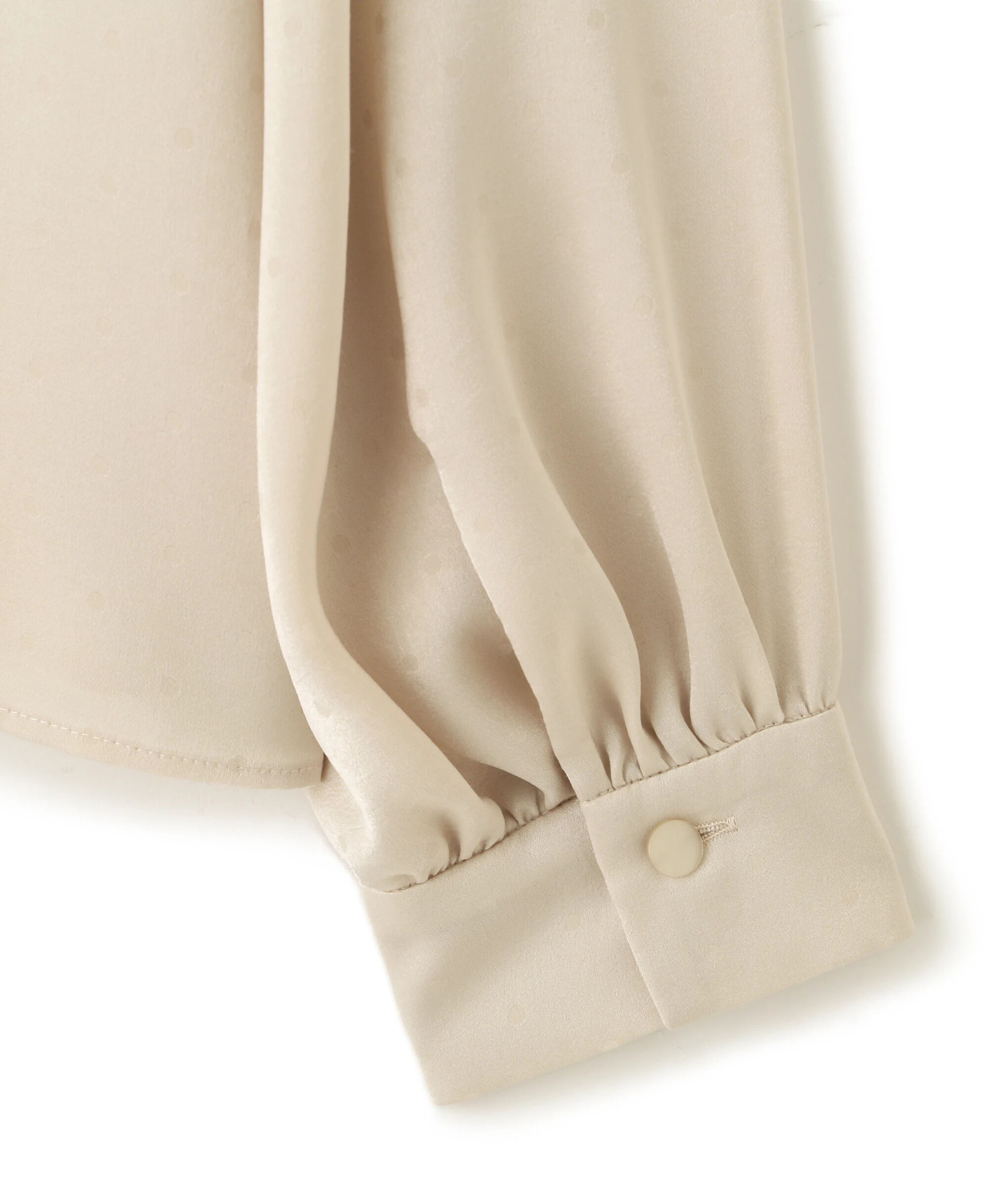  「◆ギャザーネックドットジャガードブラウス」|シャツ・ブラウス|