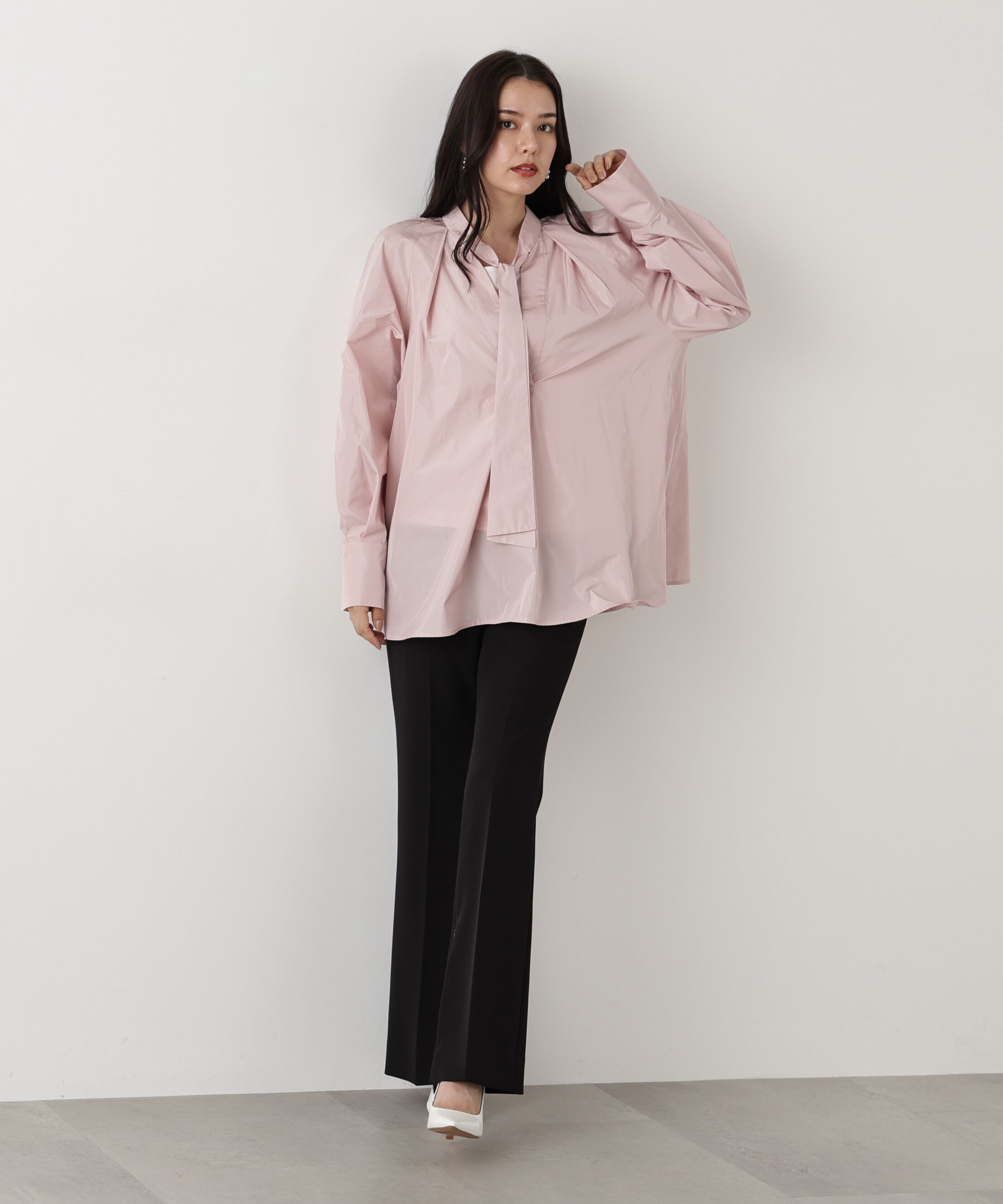  「◆タックフレアボウブラウス」|シャツ・ブラウス|