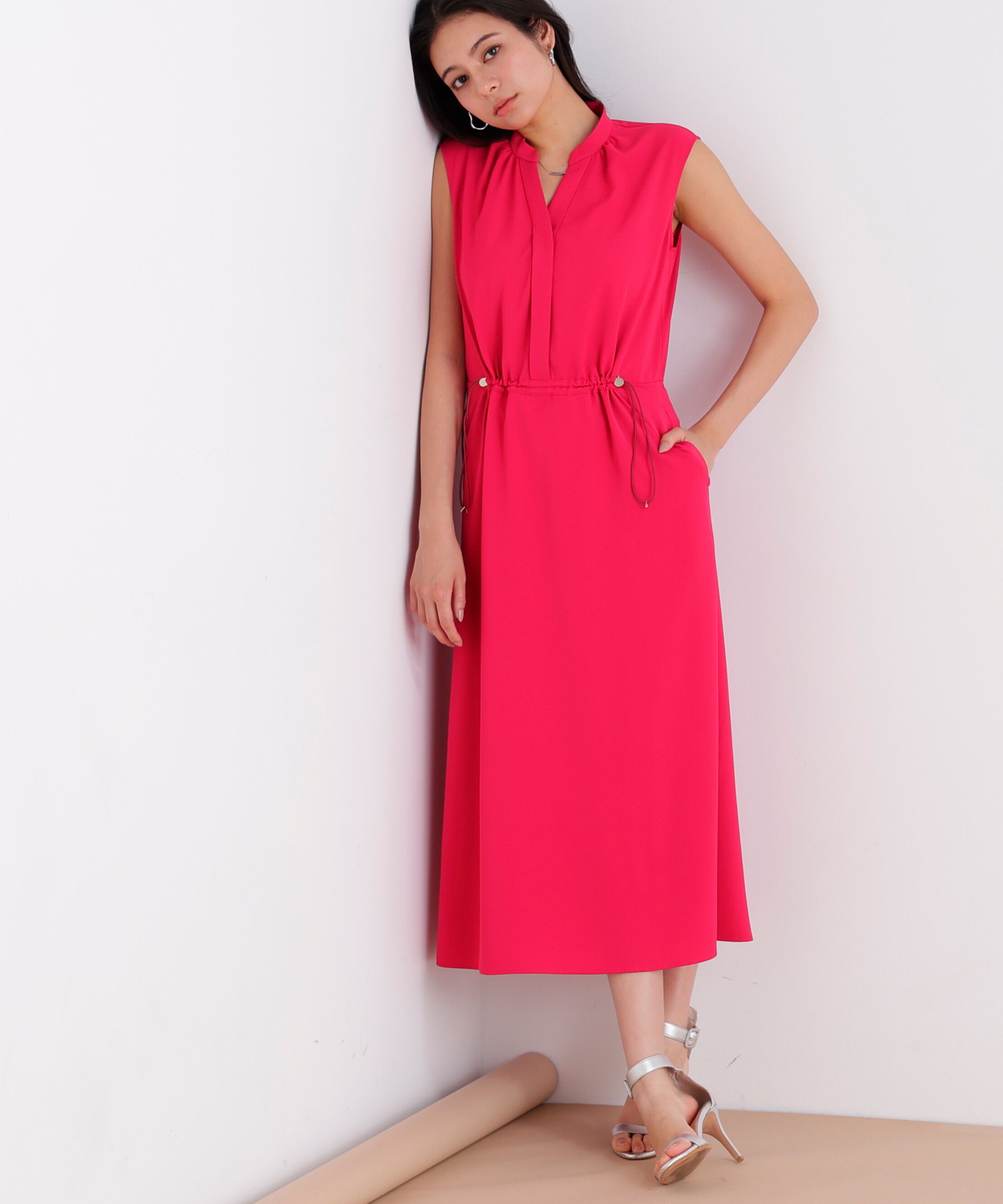  「２ＷＡＹストレッチシャツカラーワンピース」|ワンピース|