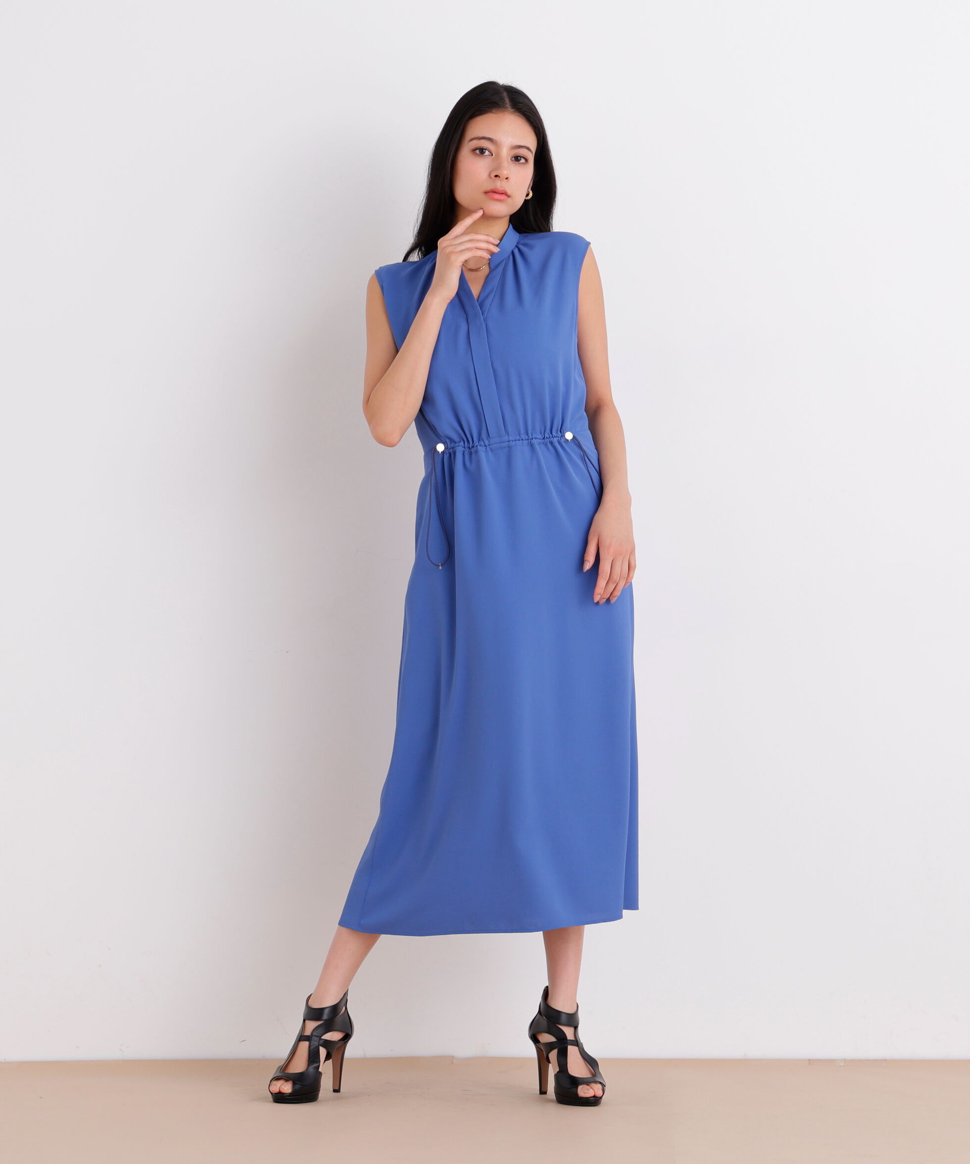  「２ＷＡＹストレッチシャツカラーワンピース」|ワンピース|