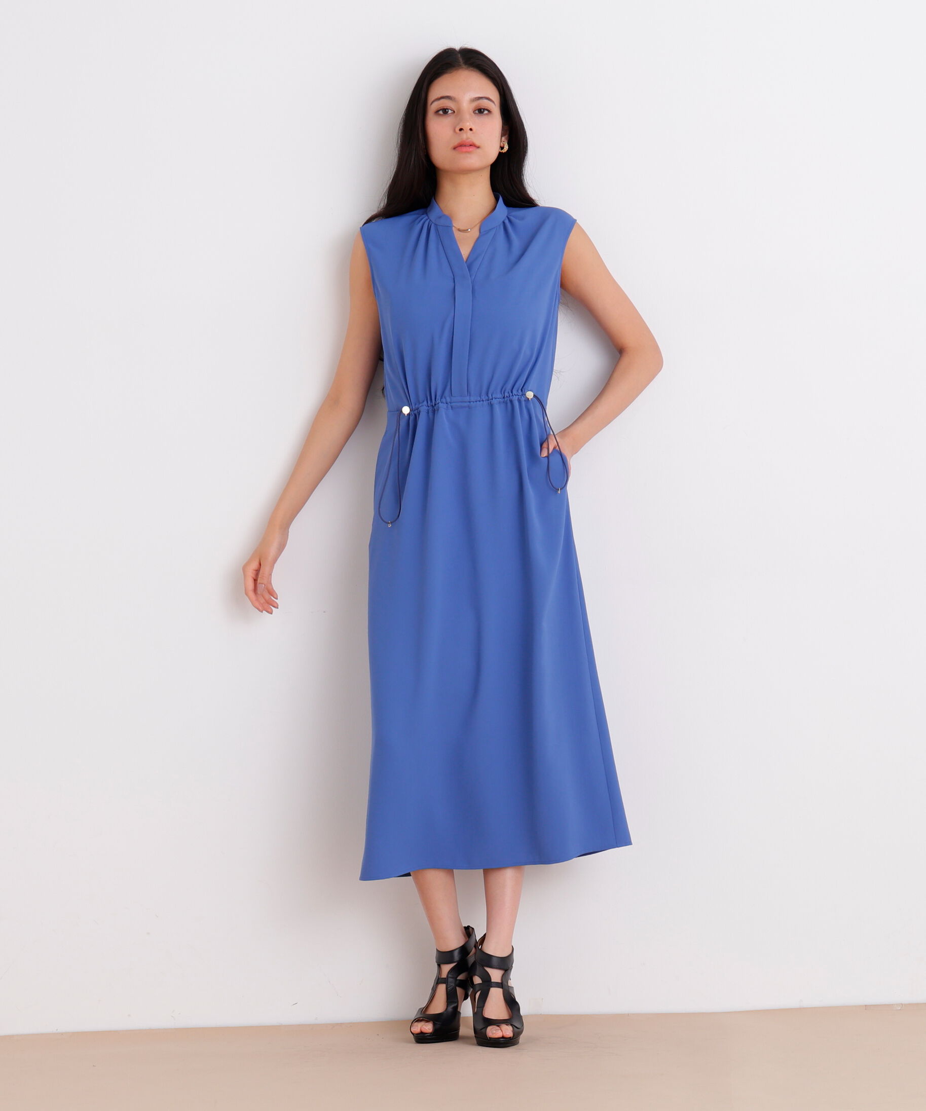  「２ＷＡＹストレッチシャツカラーワンピース」|ワンピース|