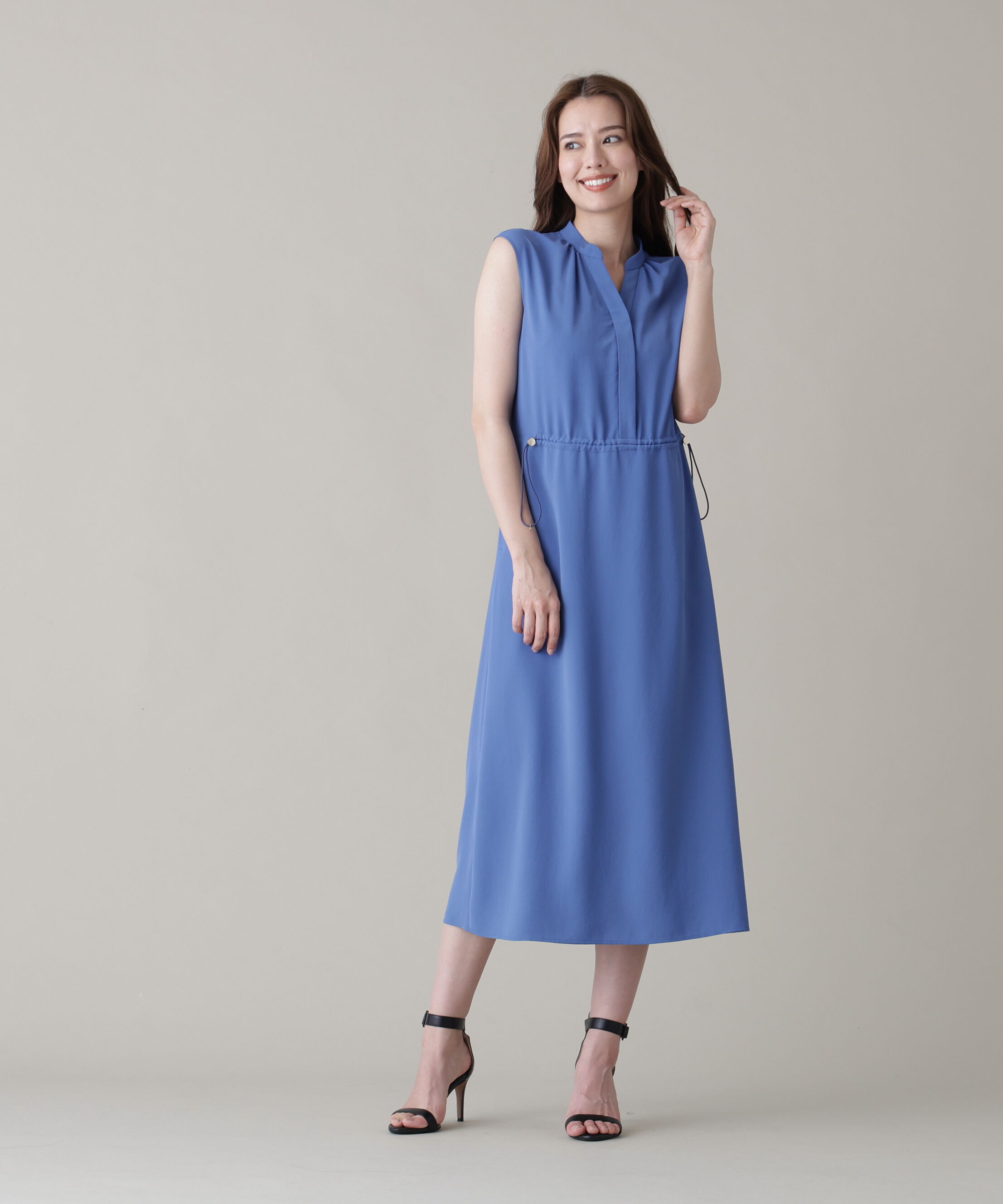  「２ＷＡＹストレッチシャツカラーワンピース」|ワンピース|