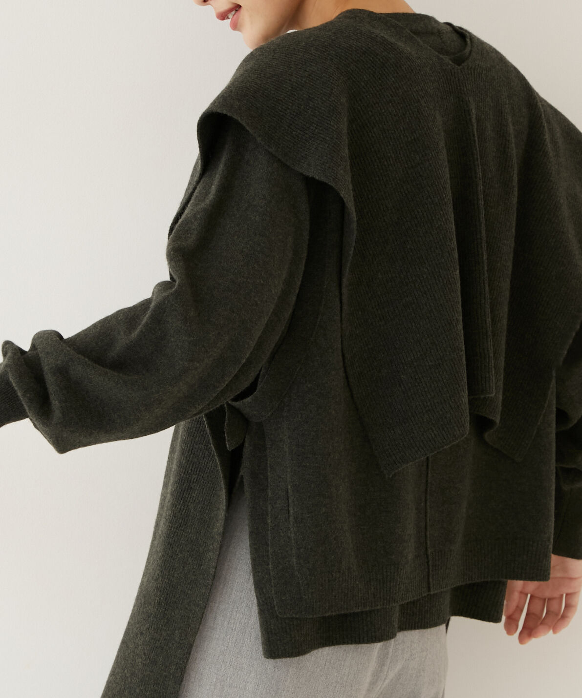  「 ◆コンポーネントニットマフラー」|バンダナ・スカーフ|カーキ