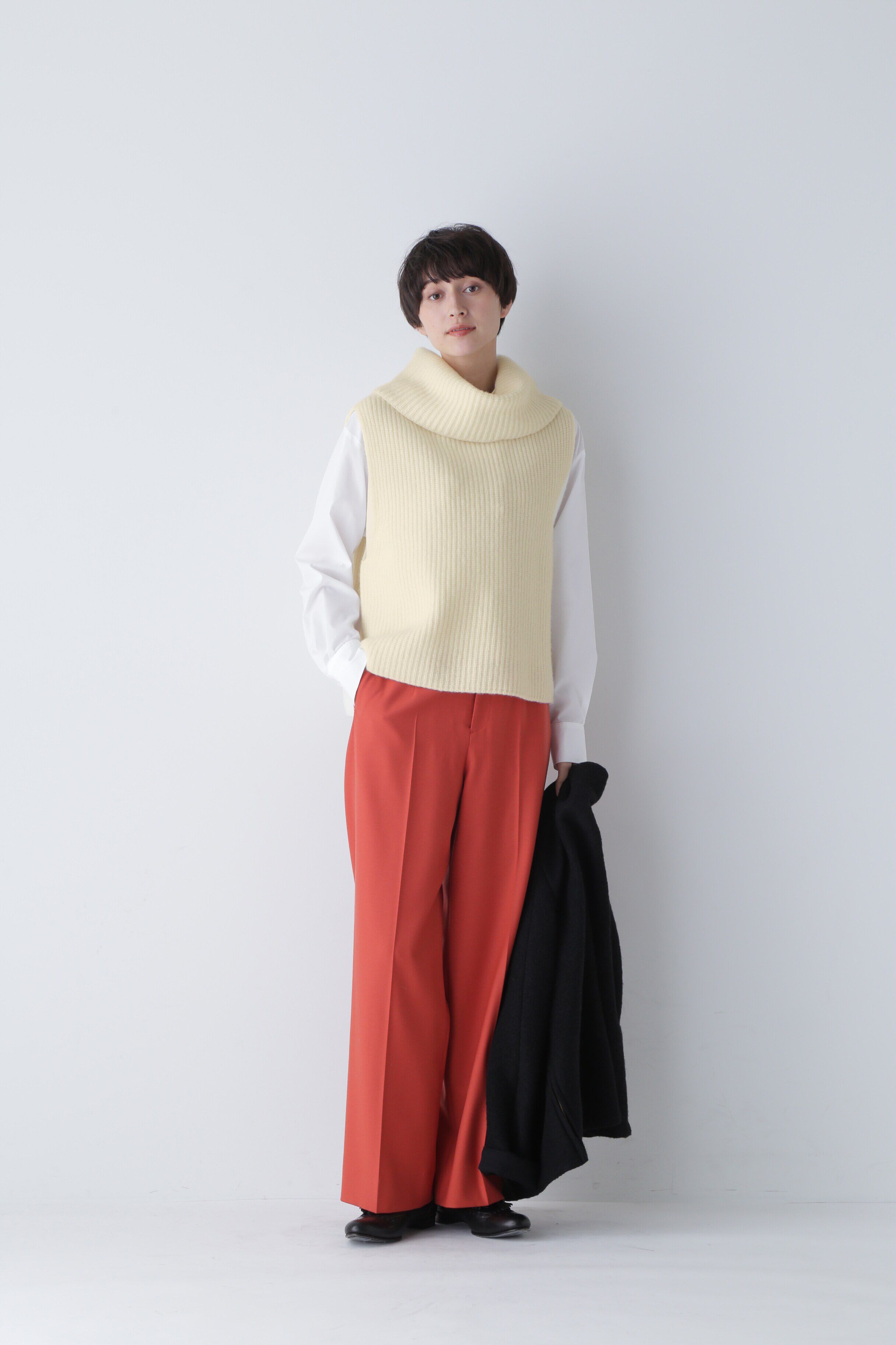  「◆ホールガーメント片畦ニットベスト」|ニット・セーター|