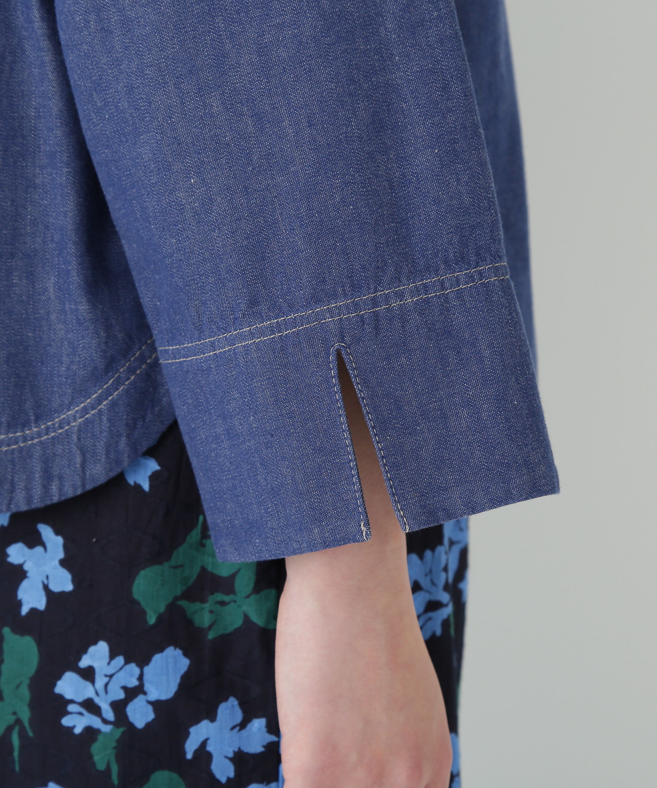  「◆ライトオンスデニムフードブラウス」|シャツ・ブラウス|