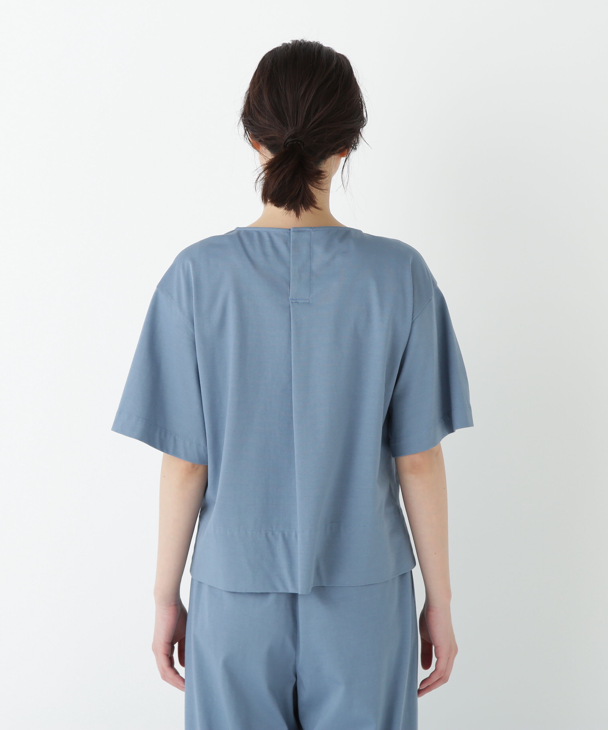  「◆プレーティング天竺タックスリーブボートネックプルオーバー」|Tシャツ・カットソー|