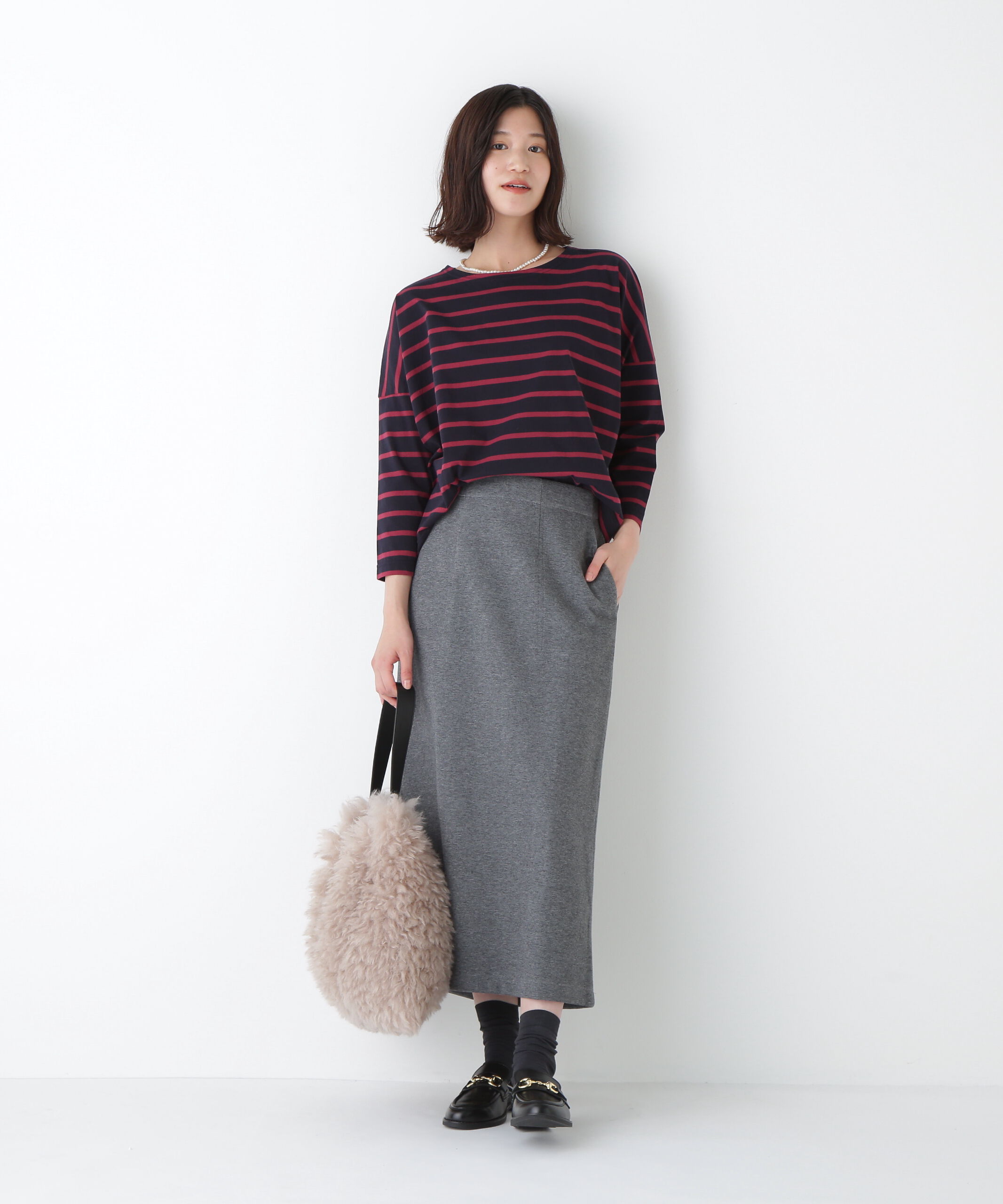  「◆７２／２サイロプレミアムハイゲージボーダー」|Tシャツ・カットソー|