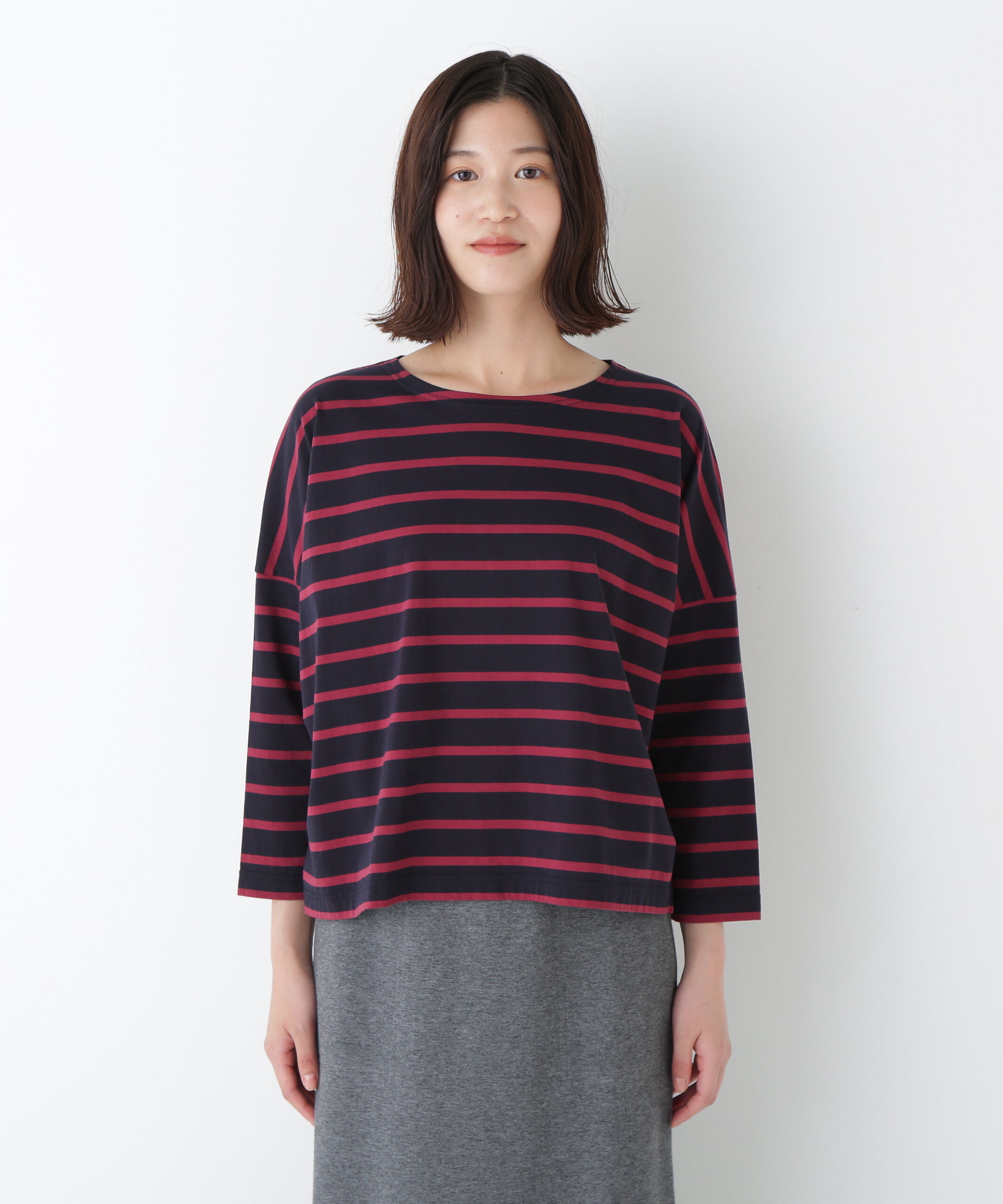  「◆７２／２サイロプレミアムハイゲージボーダー」|Tシャツ・カットソー|