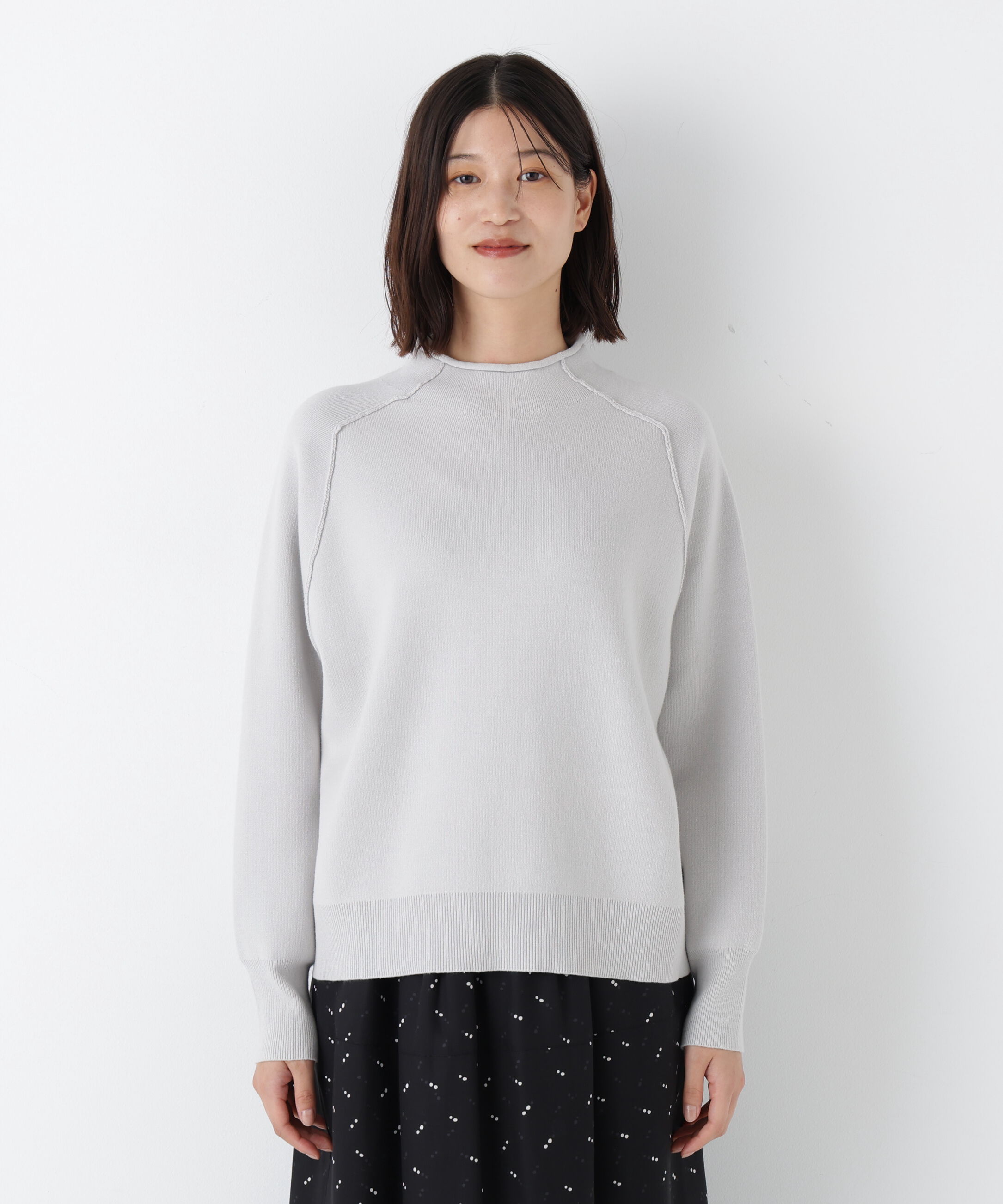  「◆《ウォッシャブル》コットンジャガードボトルネックＰＯ」|ニット・セーター|