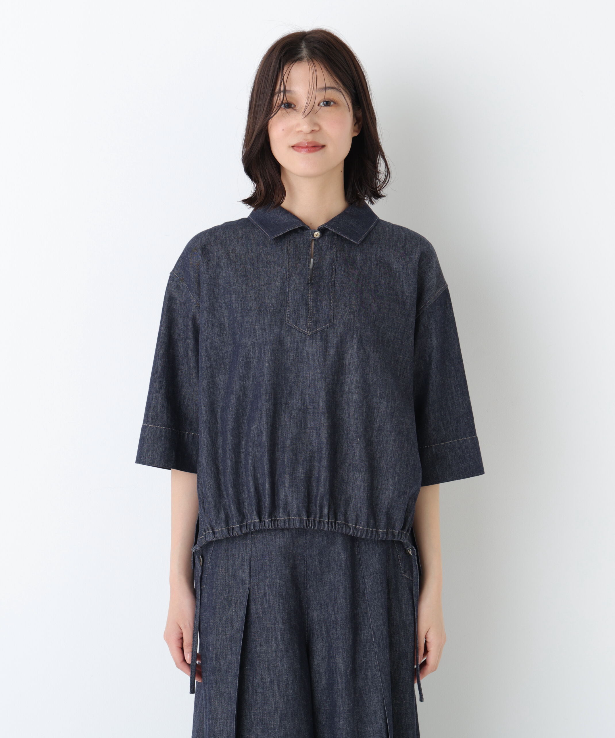  「◆《ウォッシャブル》ライトオンスデニムスキッパーブラウス」|シャツ・ブラウス|
