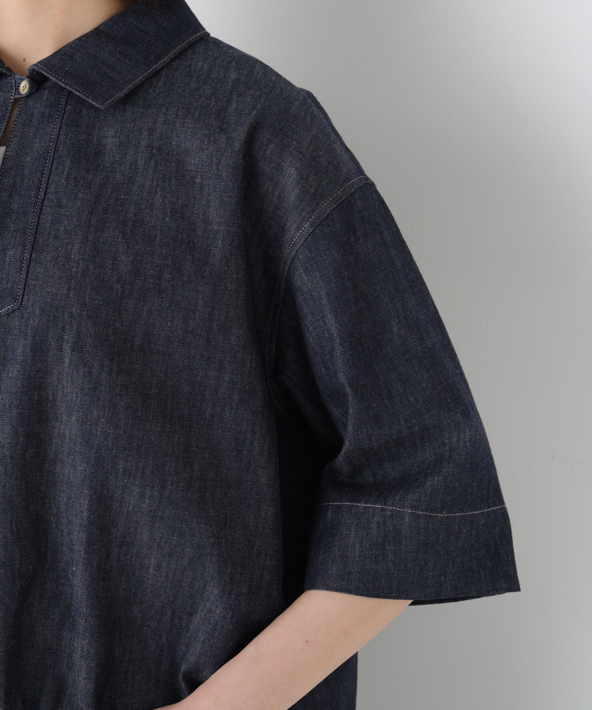  「◆《ウォッシャブル》ライトオンスデニムスキッパーブラウス」|シャツ・ブラウス|