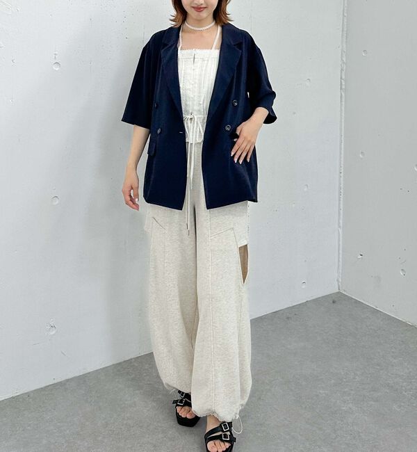 archives「ハーフスリーブ麻調テーラードジャケット」|テーラードジャケット|