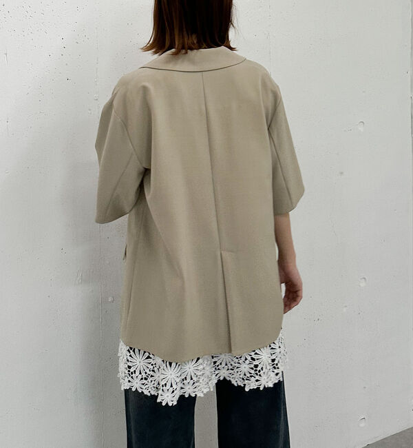 archives「ハーフスリーブ麻調テーラードジャケット」|テーラードジャケット|