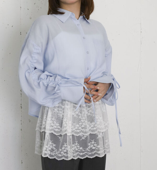 archives「ドロストスリーブショートシャツ」|シャツ・ブラウス|