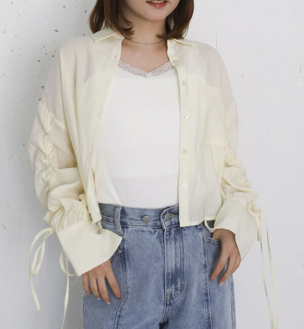 archives「ドロストスリーブショートシャツ」|シャツ・ブラウス|