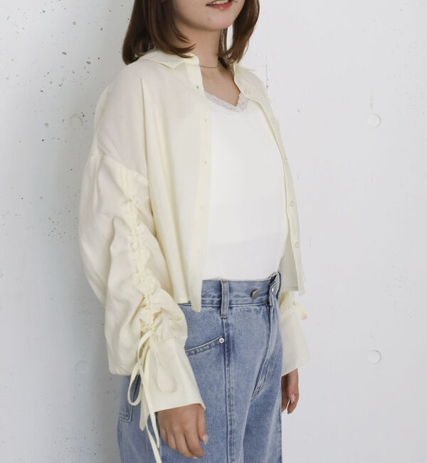 archives「ドロストスリーブショートシャツ」|シャツ・ブラウス|