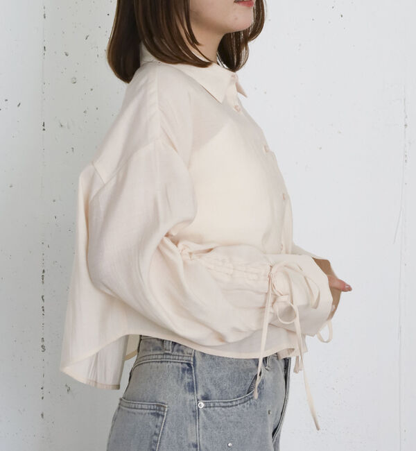 archives「ドロストスリーブショートシャツ」|シャツ・ブラウス|