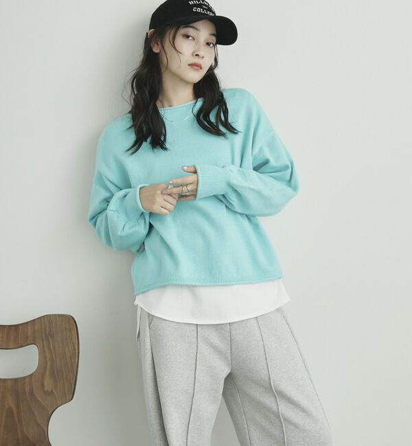 Doux archives「カーリングボートネックニットプルオーバー」|ニット・セーター|CYAN