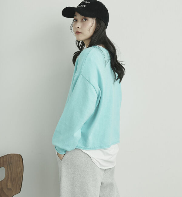 Doux archives「カーリングボートネックニットプルオーバー」|ニット・セーター|