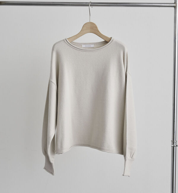 Doux archives「カーリングボートネックニットプルオーバー」|ニット・セーター|GREIGE