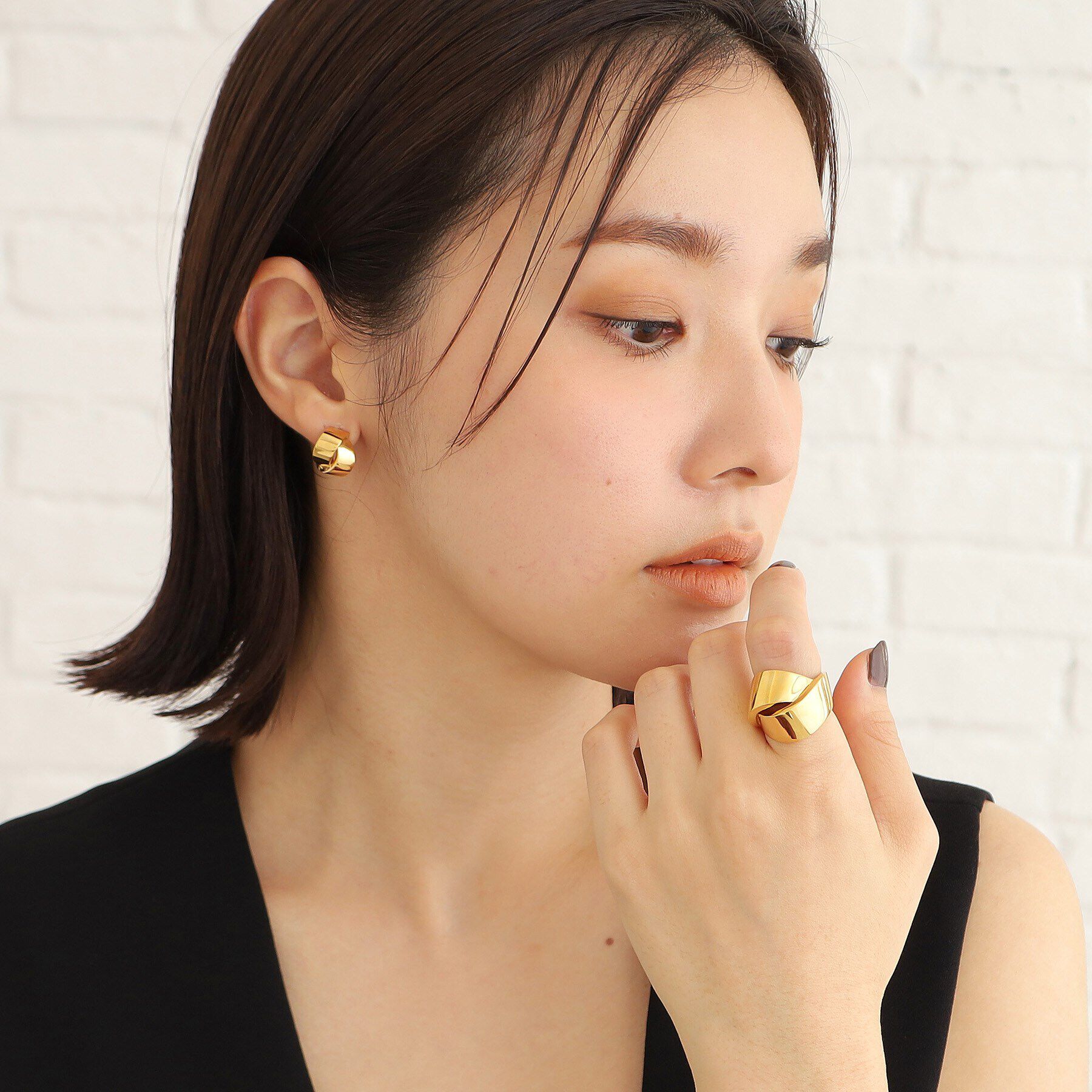 COCOSHNIK ONKITSCH「シルバー フォールディングリング オーバーラップ リング GP」|リング|