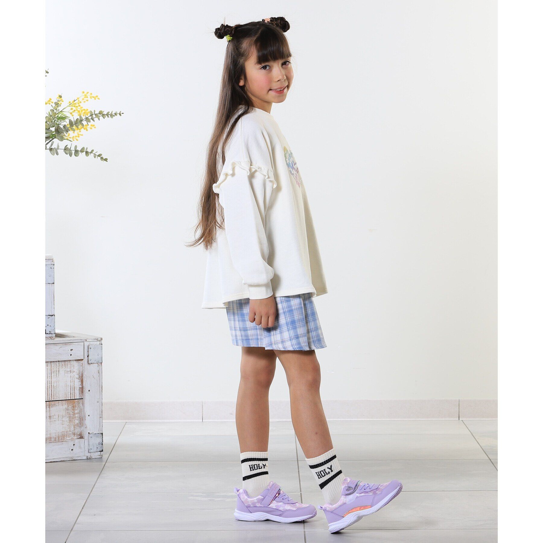 SHOO･LA･RUE「【130-150cm/洗える/姉妹リンク可】お袖フリルがアクセント アソートプリントスウェット」|その他|