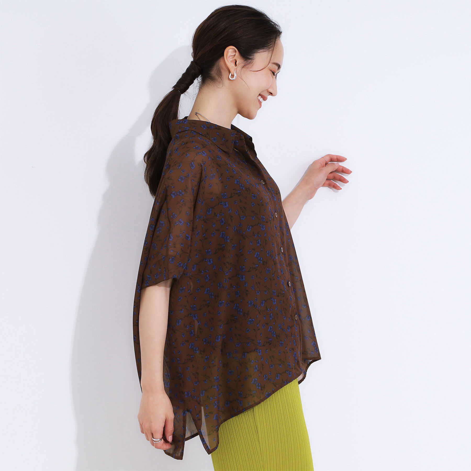 SHOO･LA･RUE「大人のシアー感 ゆるさらポンチョシャツ」|シャツ・ブラウス|