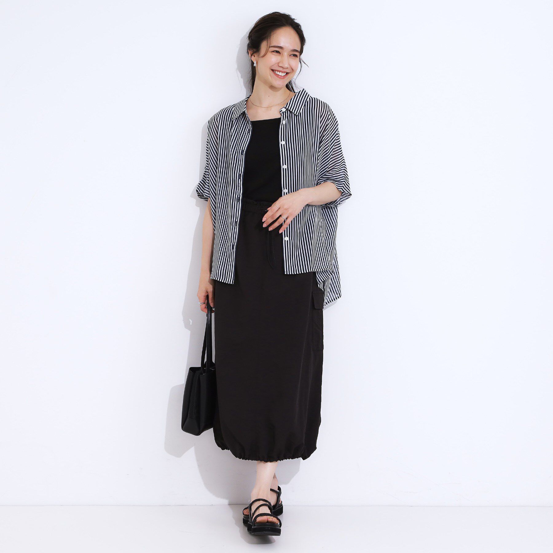 SHOO･LA･RUE「大人のシアー感 ゆるさらポンチョシャツ」|シャツ・ブラウス|