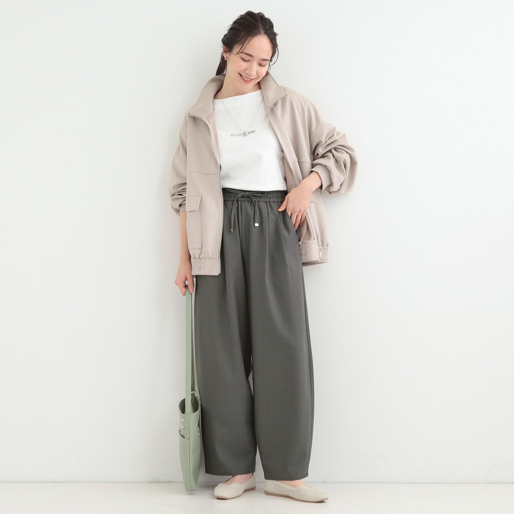 SHOO･LA･RUE「【S-LL】美しく見せる ボートネックロンT」|Tシャツ・カットソー|