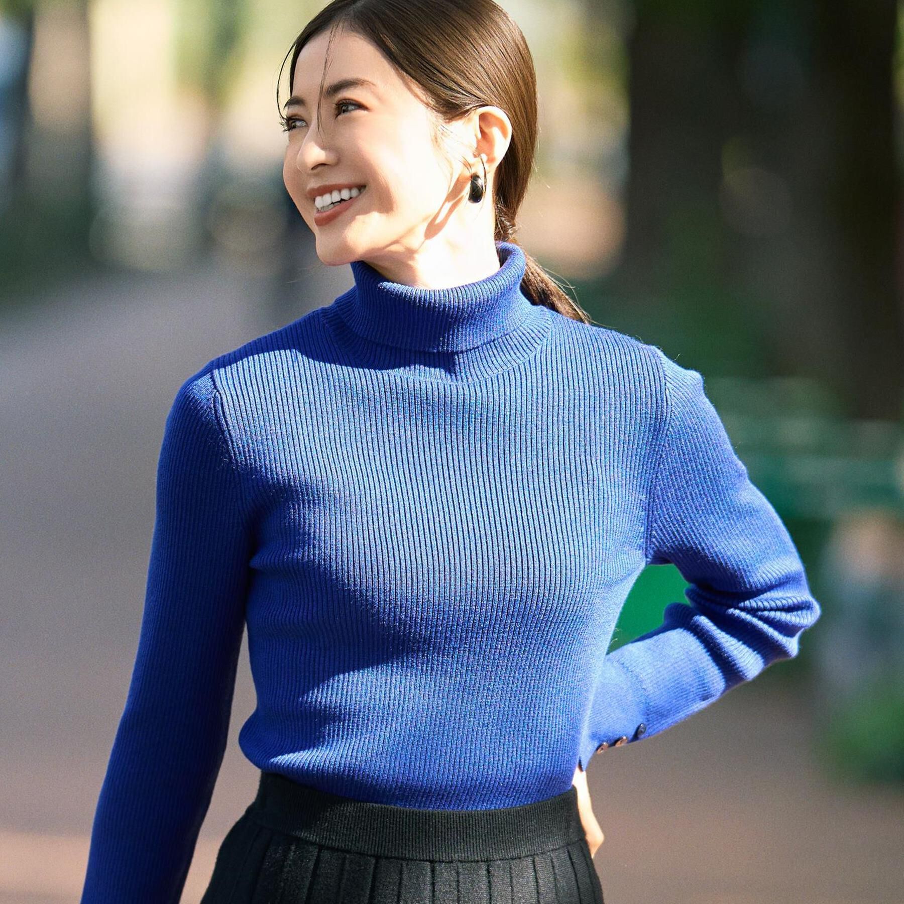 SHOO･LA･RUE「【絶妙なゆるピタ/洗濯機可】ちくちくしにくい リブタートルネック やわらかニット【CIRCRIC】」|ニット・セーター|