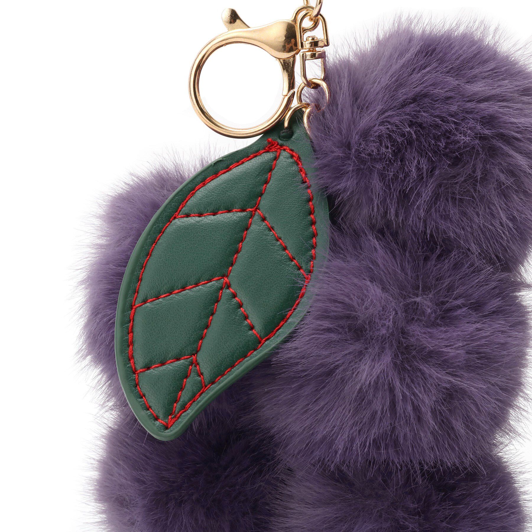 SHOO･LA･RUE「フェイクファーブドウチャーム」|キーケース|