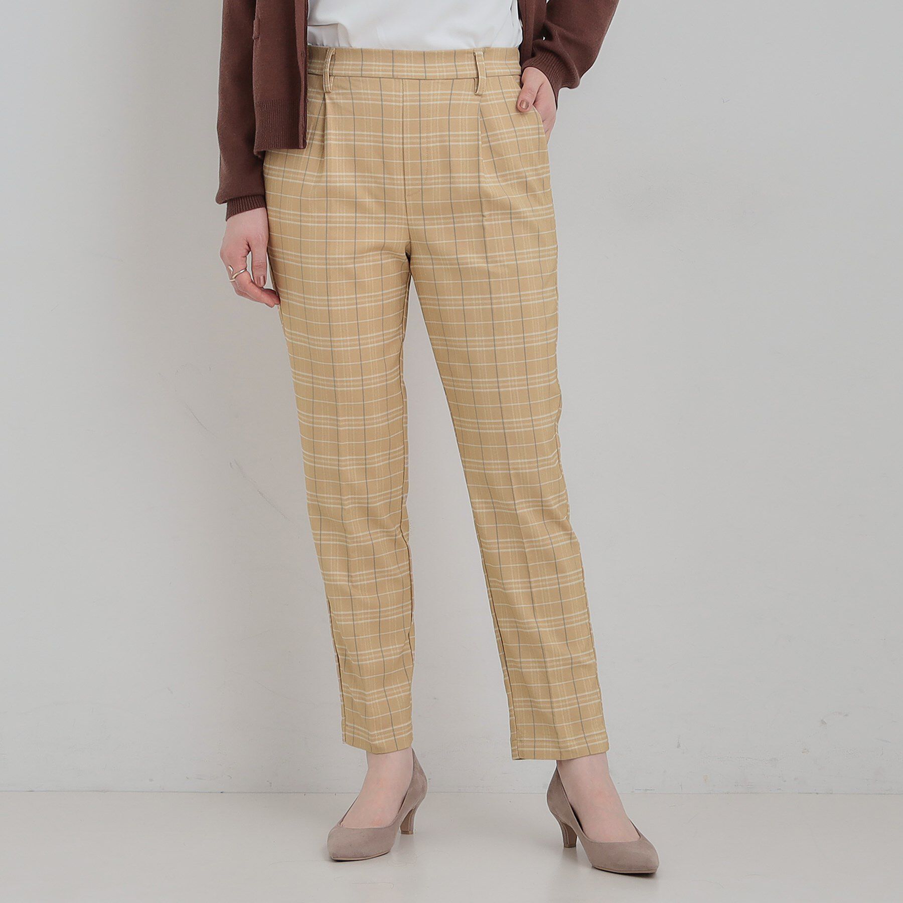 SHOO･LA･RUE「【洗濯機可/S-LL】すっきり上品に テーパードパンツ」|その他|