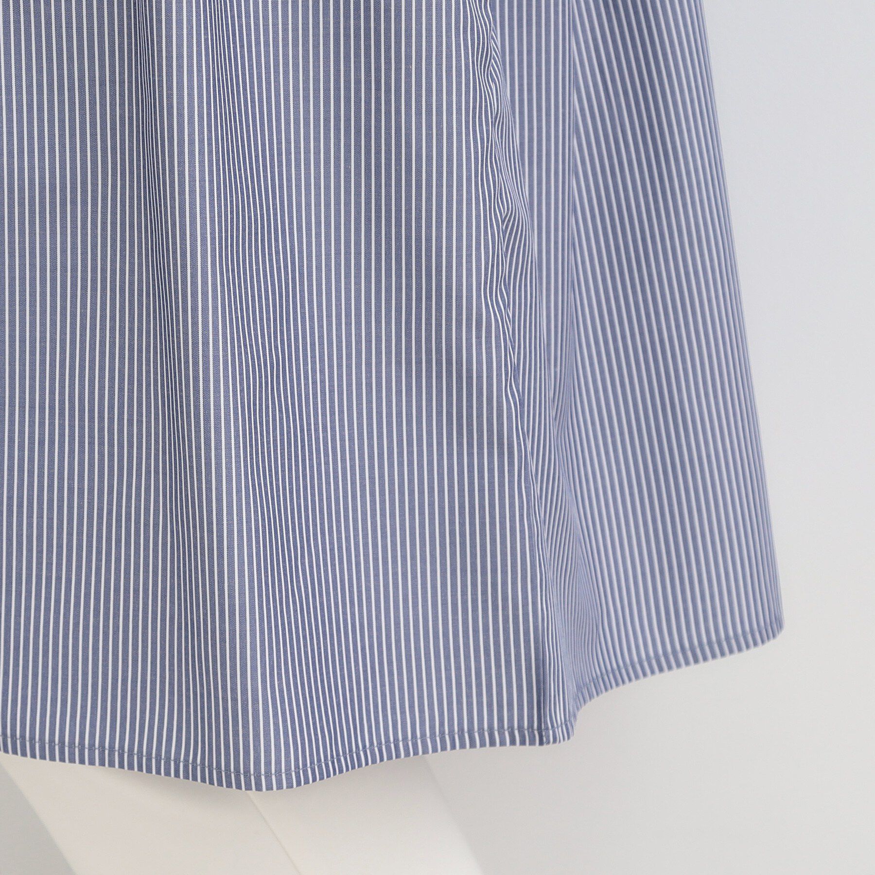 SHOO･LA･RUE「【S-LL/体型カバー】ストライプが爽やか　ベストドッキングシャツワンピース」|ワンピース|