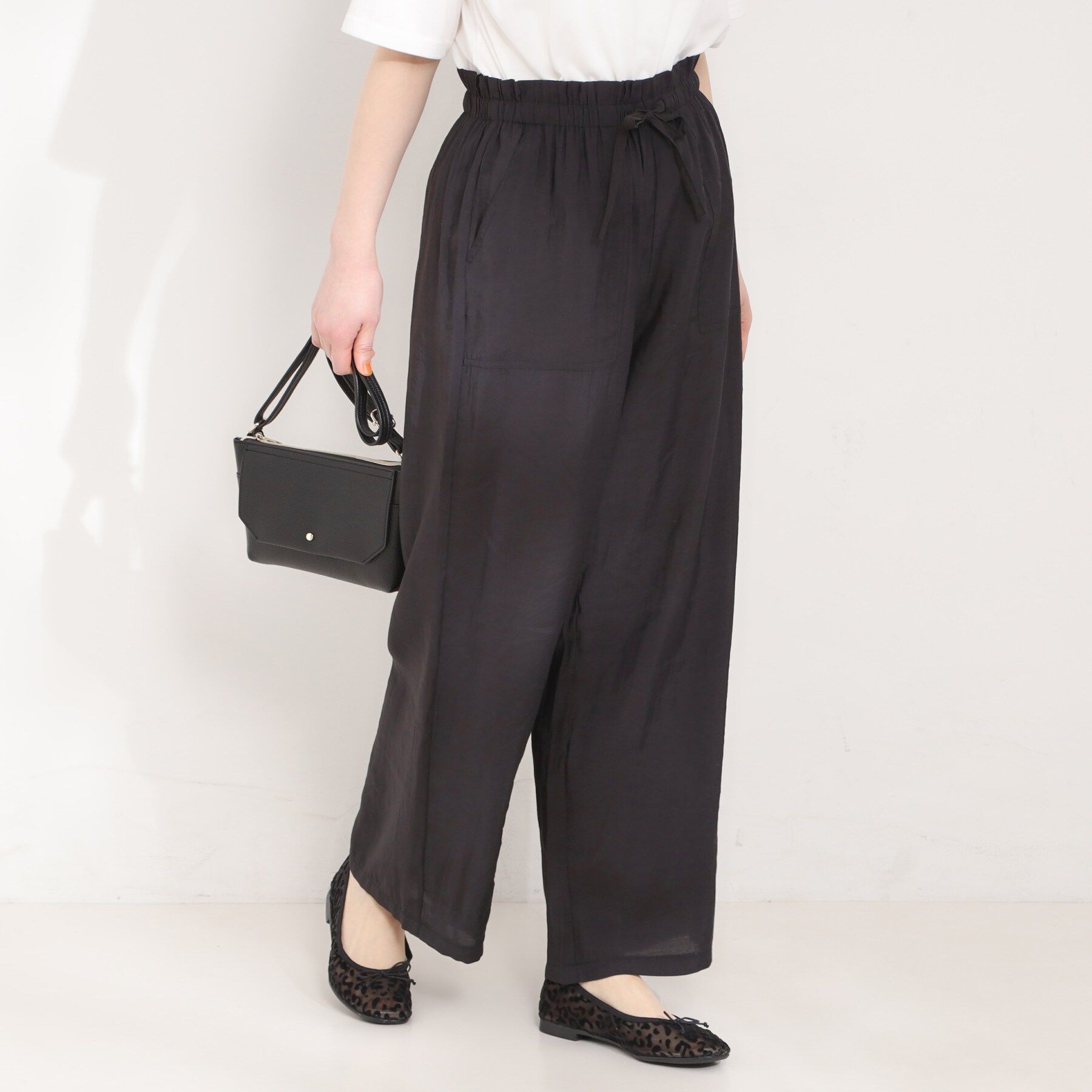 SHOO･LA･RUE「【洗濯機可/S-LL】イージーベイカーパンツ」|その他|ブラック(019)