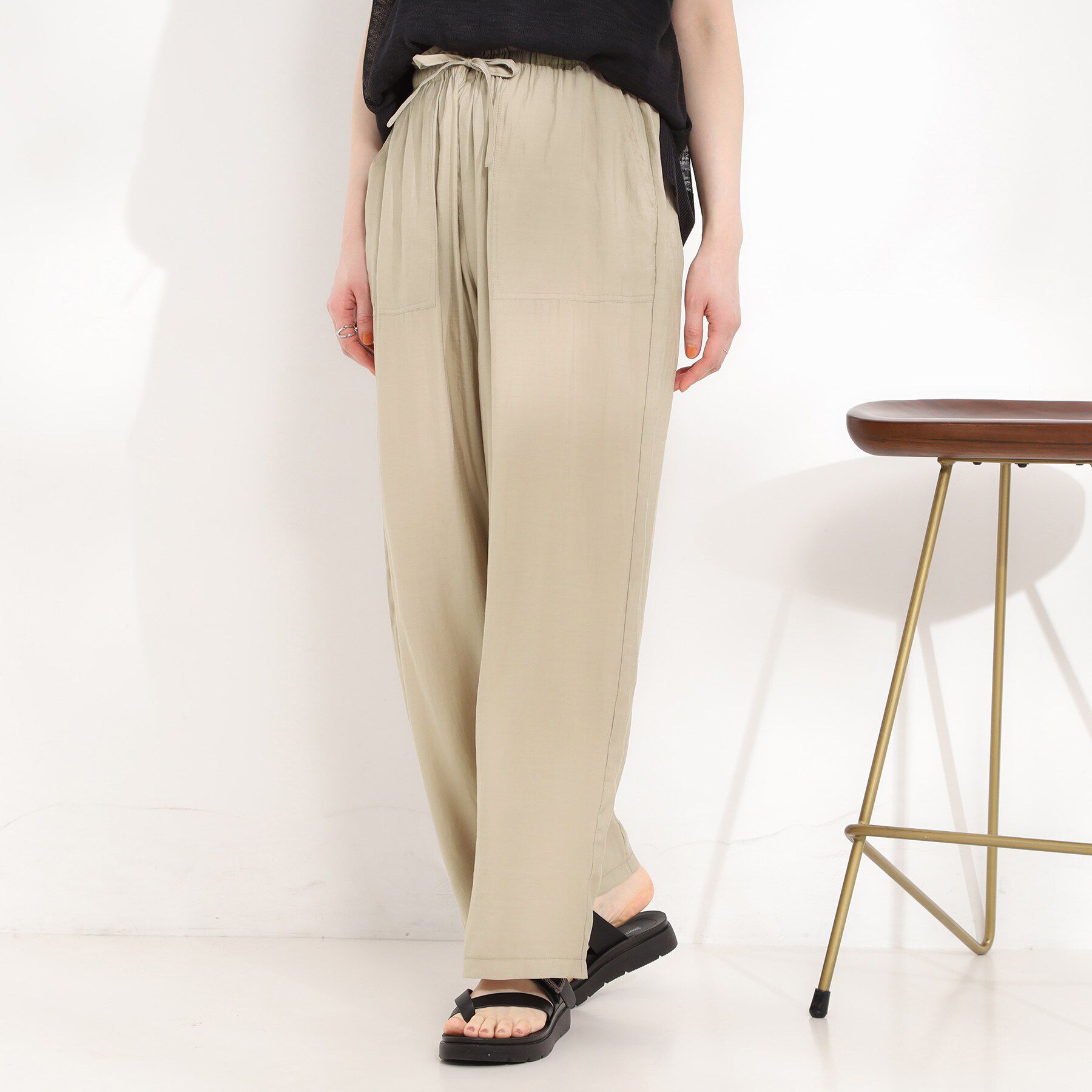 SHOO･LA･RUE「【洗濯機可/S-LL】イージーベイカーパンツ」|その他|ベージュ(052)